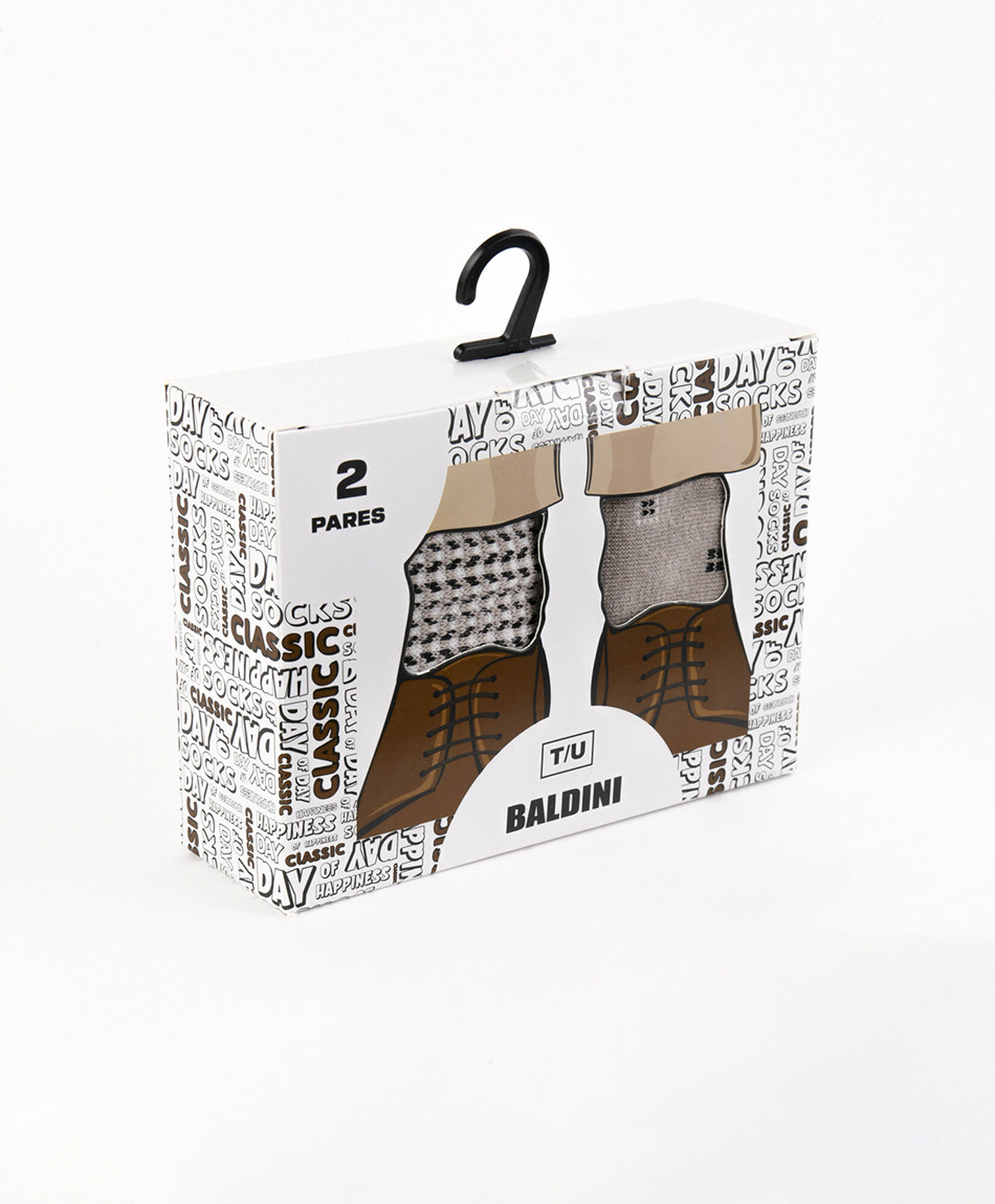 Pack 2 calcetines hombre diseño beige Pack 2 calcetines hombre diseño beige