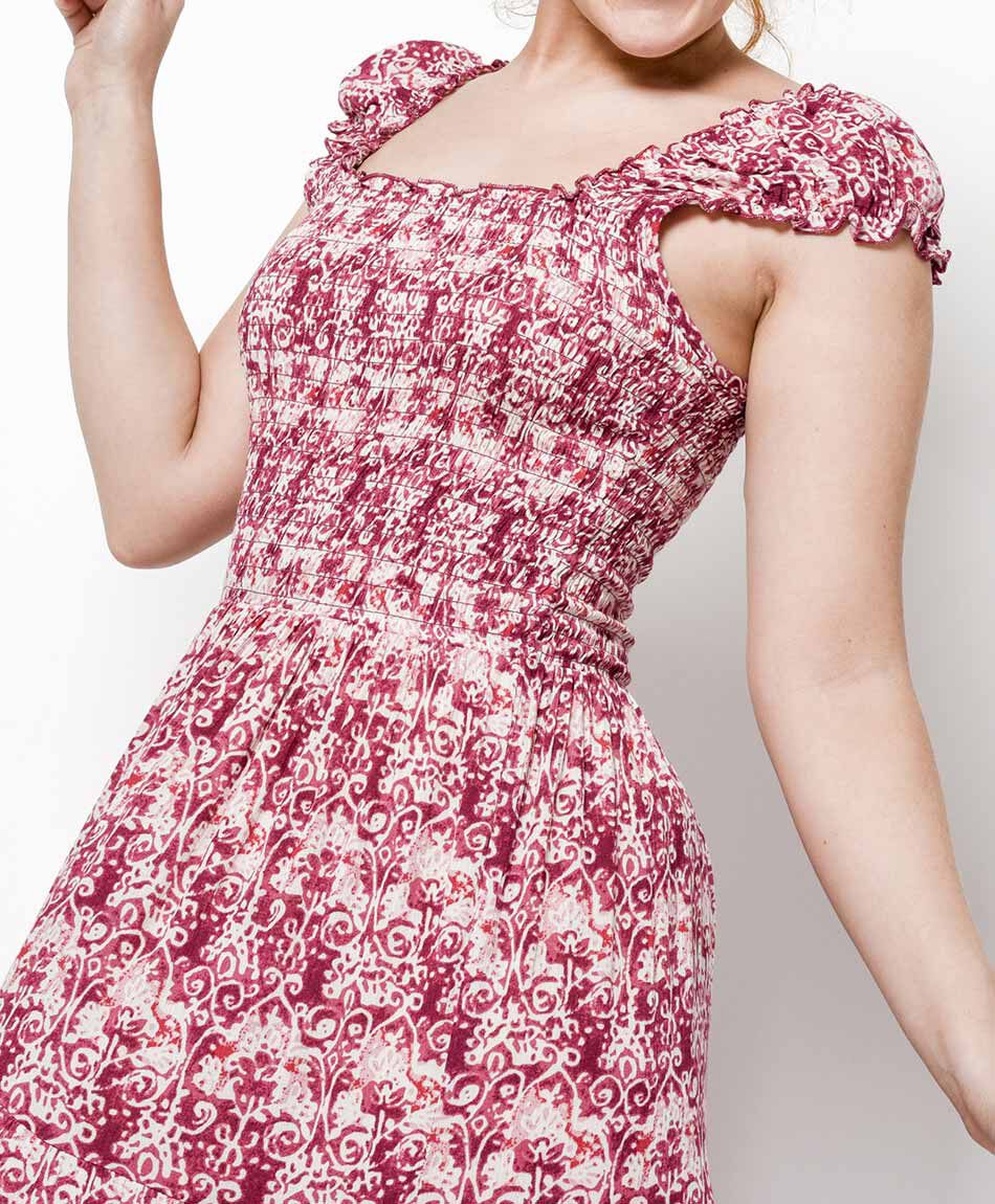 Vestido mujer textura print