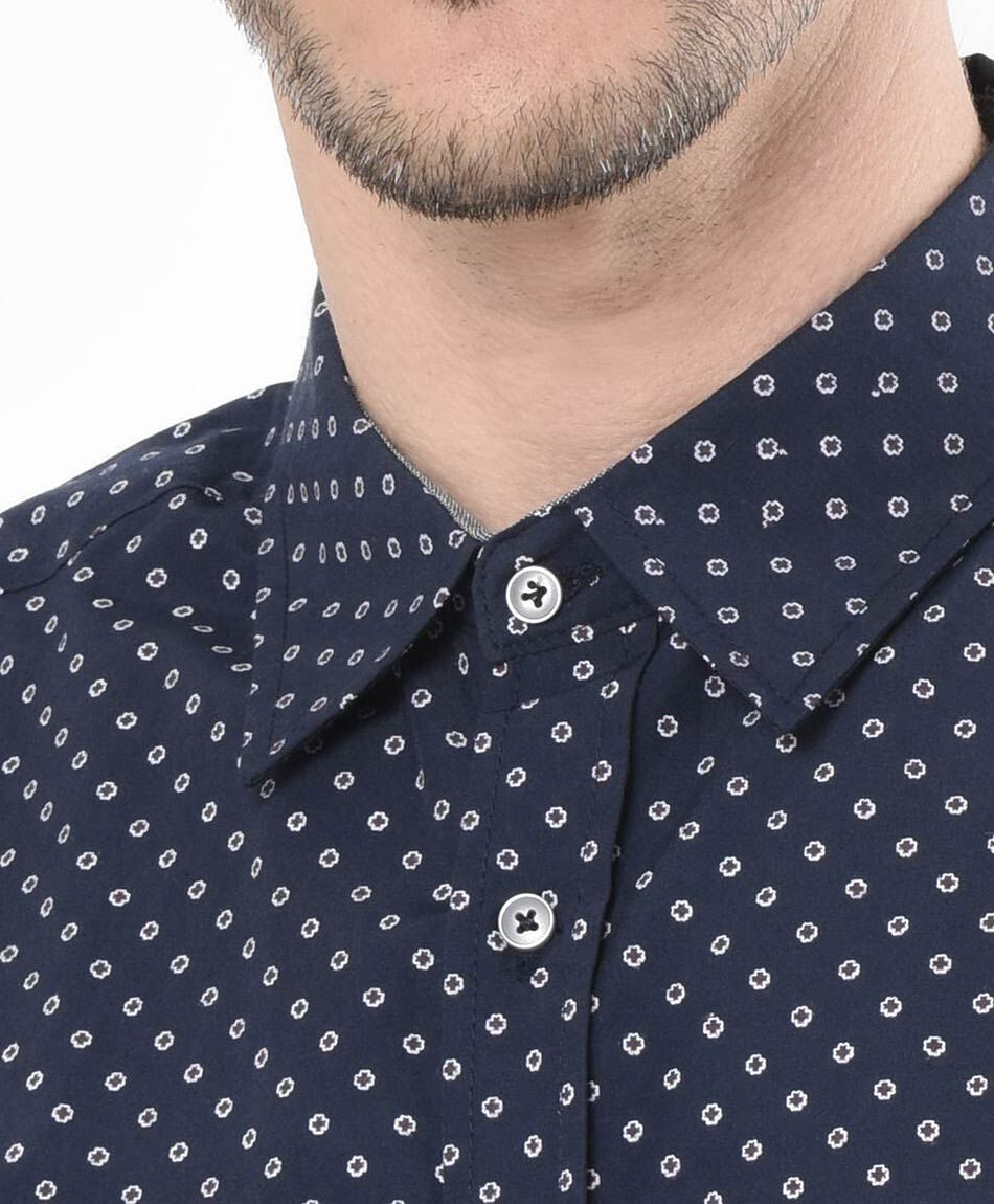 Camisa hombre figuritas manga larga