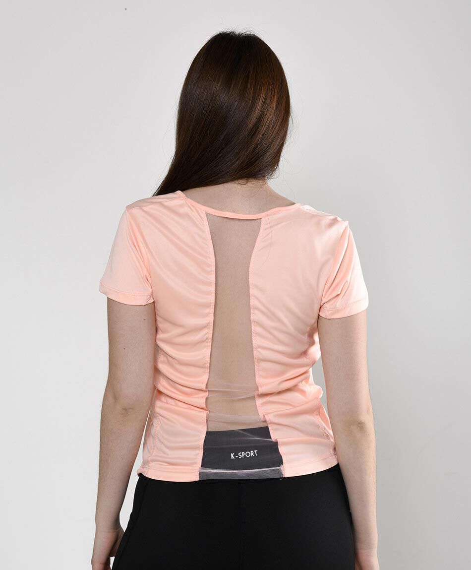 Polera deportiva manga corta cuello redondo