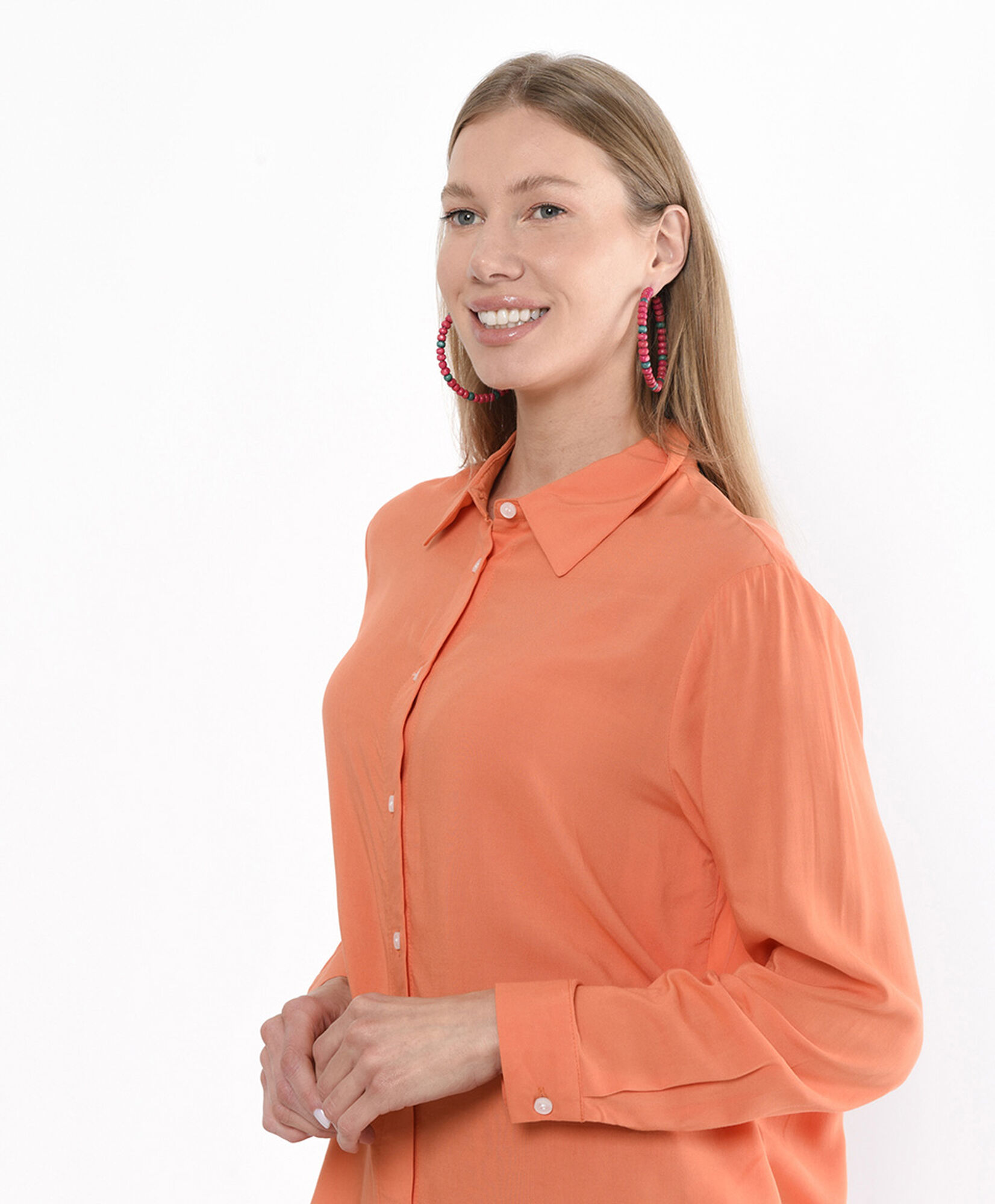 Blusa mujer lisa naranja Blusa mujer lisa naranja
