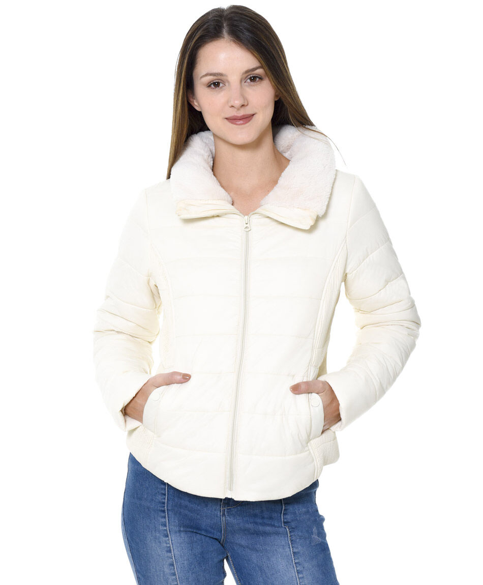 Parka entallada cuerina