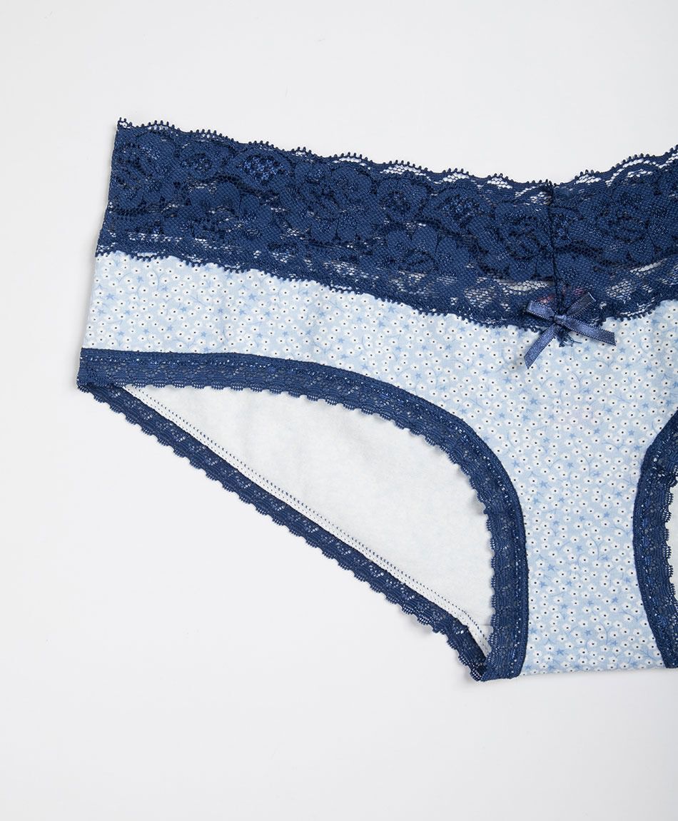 Pantaleta mujer algod&oacute;n encajes