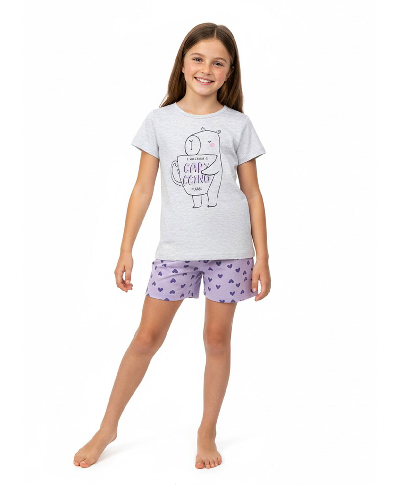 Pijama niña capibara corazones Pijama niña capibara corazones