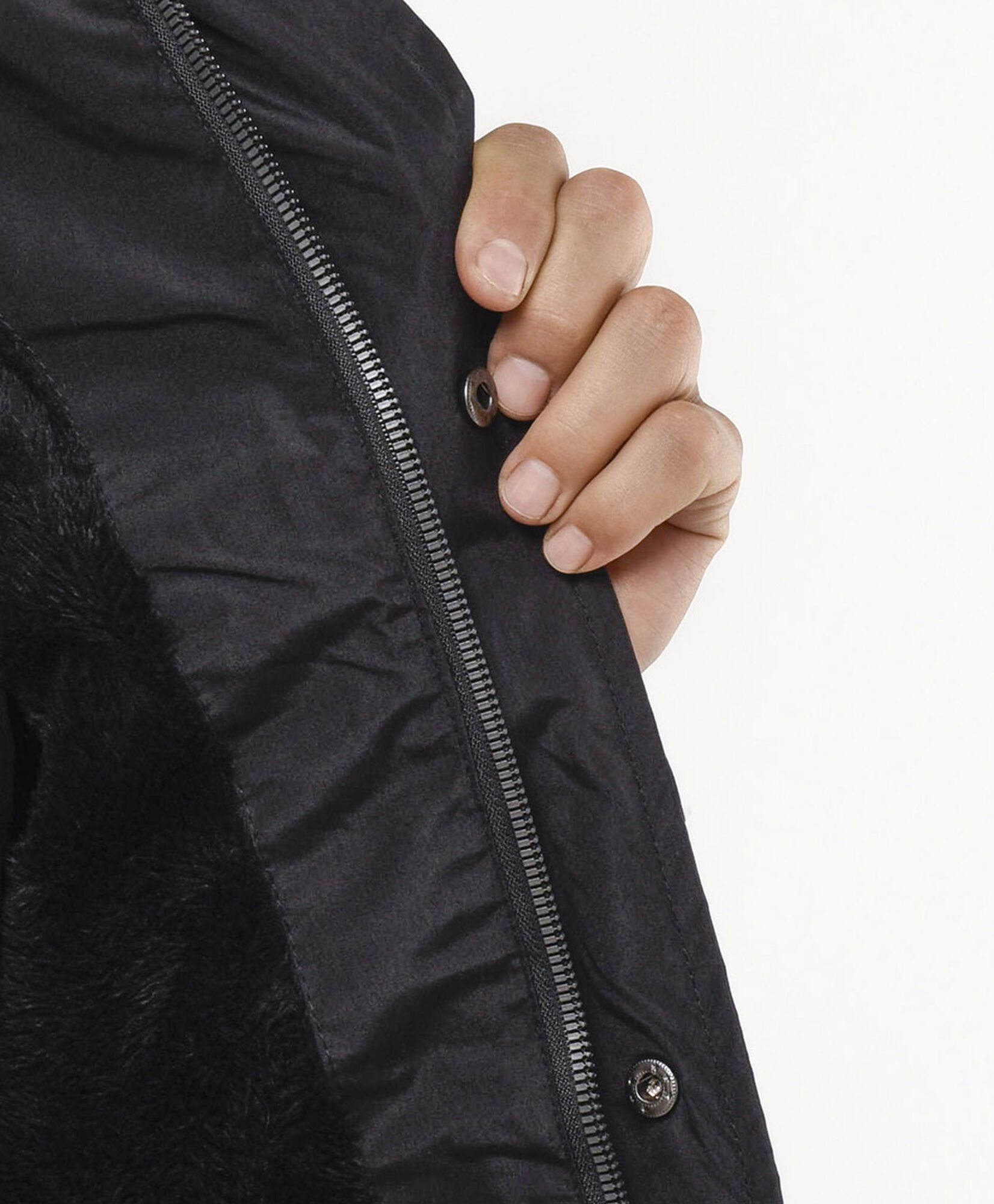 Parka hombre lisa negra Parka hombre lisa negra