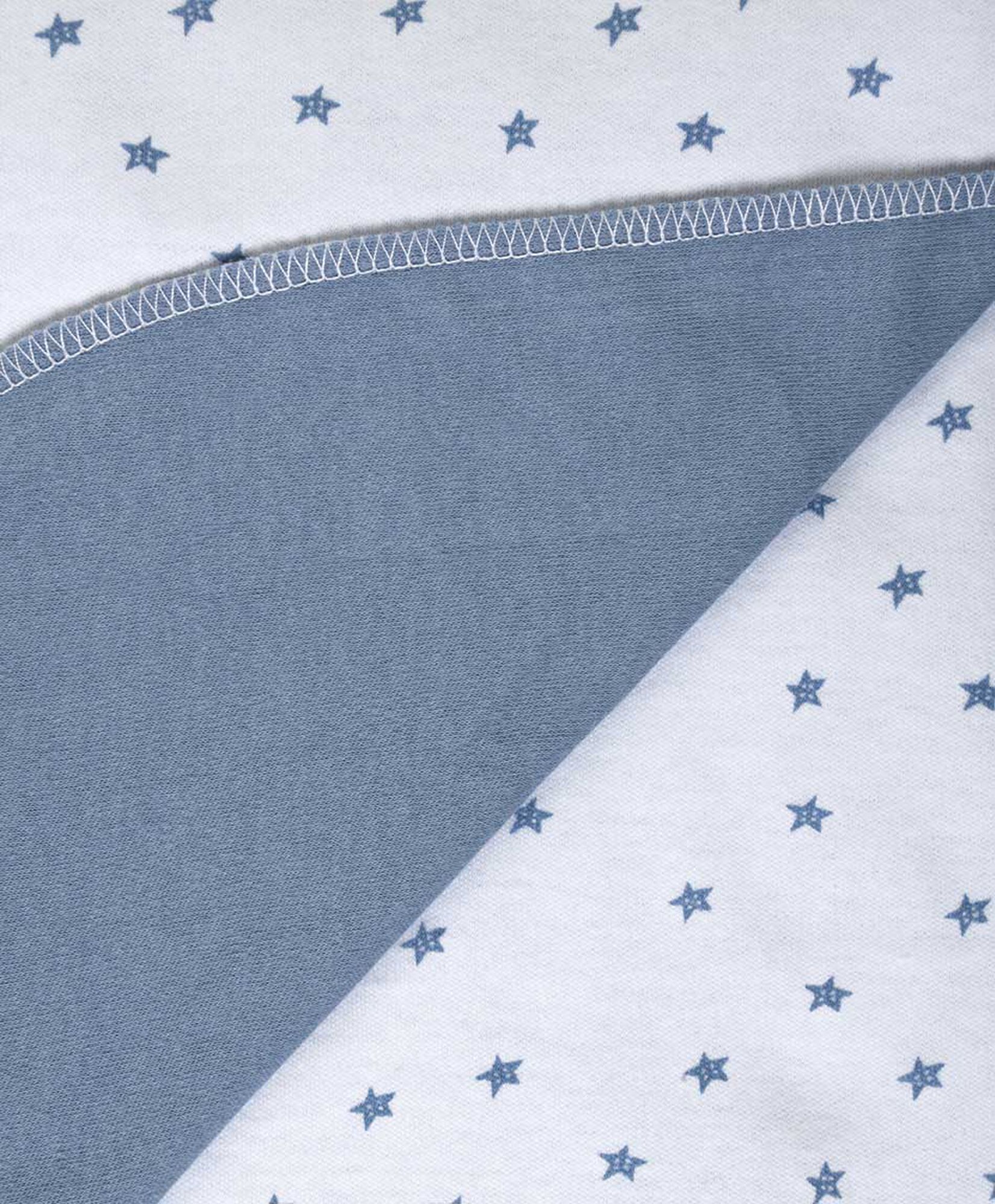 Manta bebé reversible azul estrellas Manta bebé reversible azul estrellas