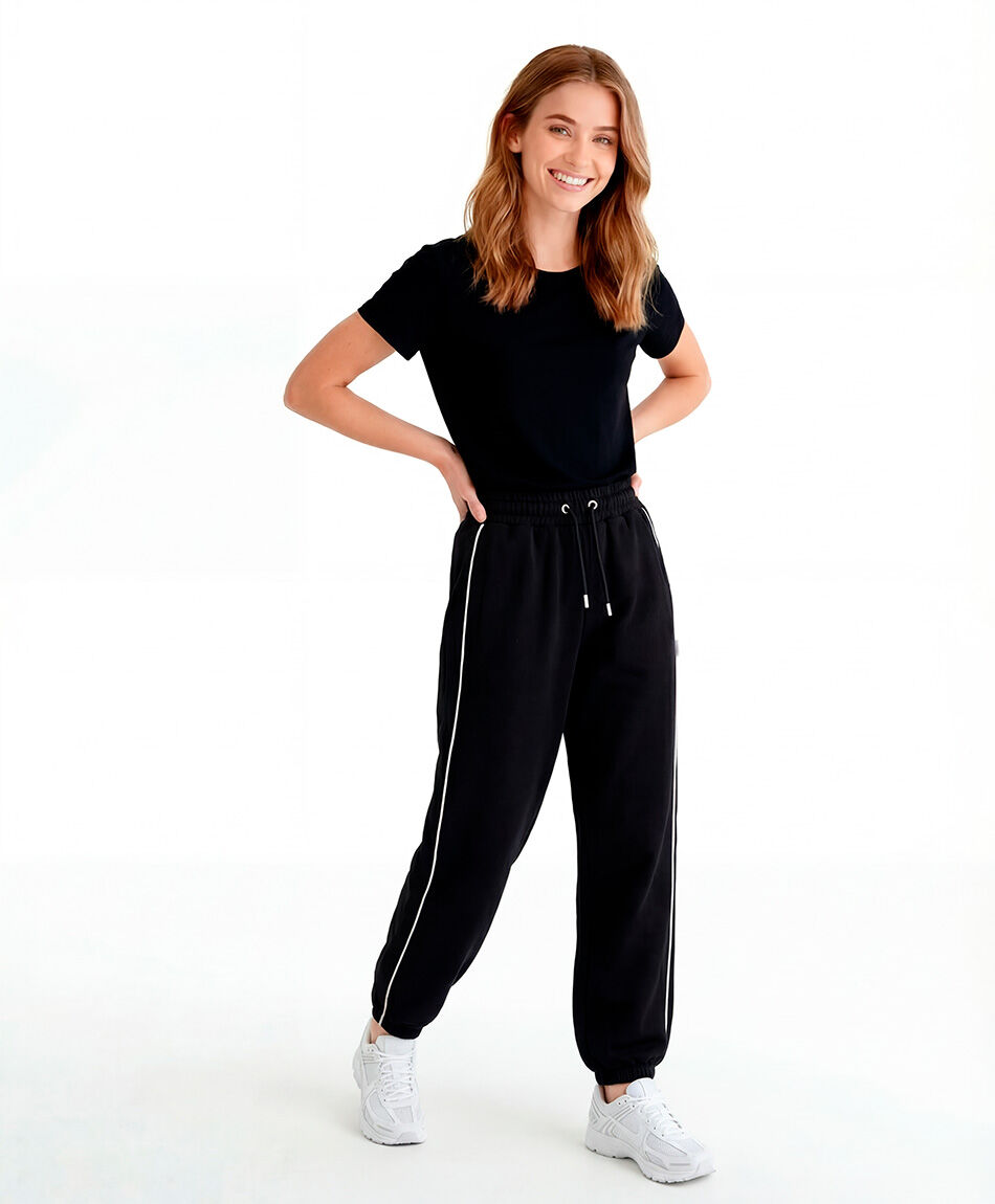 Pantal&oacute;n deportivo mujer jogger black