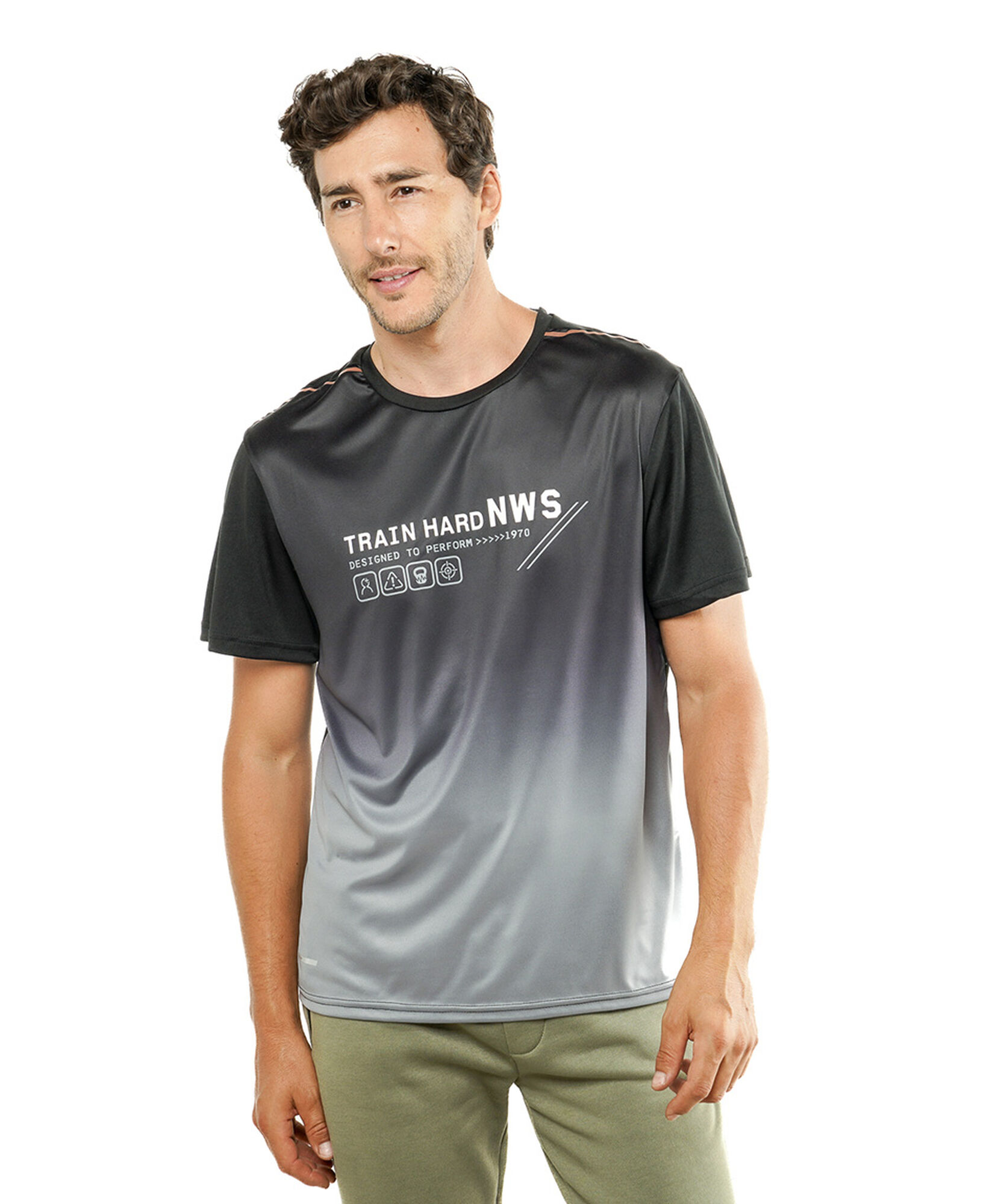 Polera deportiva hombre degradé Polera deportiva hombre degradé