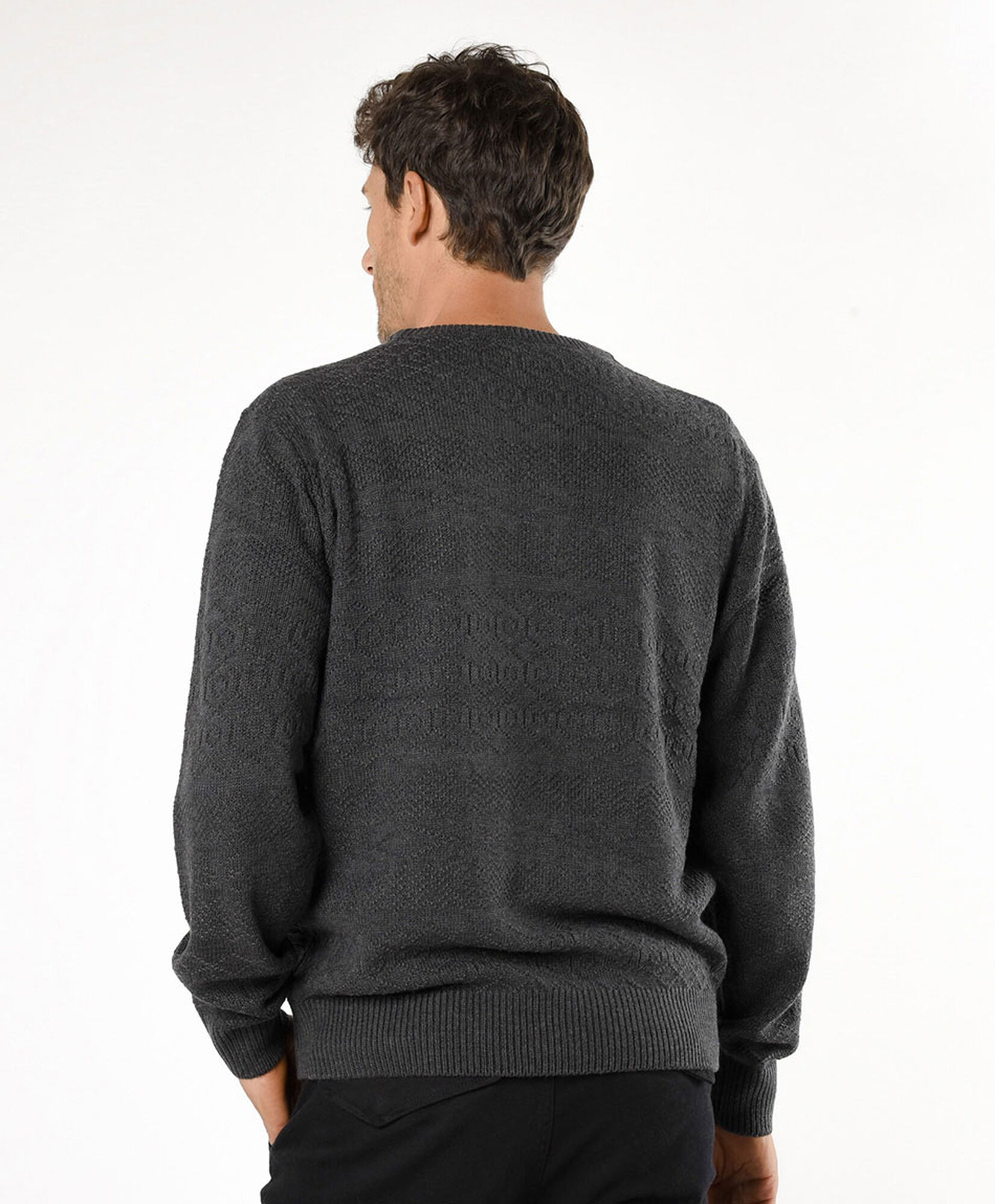 Sweater hombre jacquard liso Sweater hombre jacquard liso