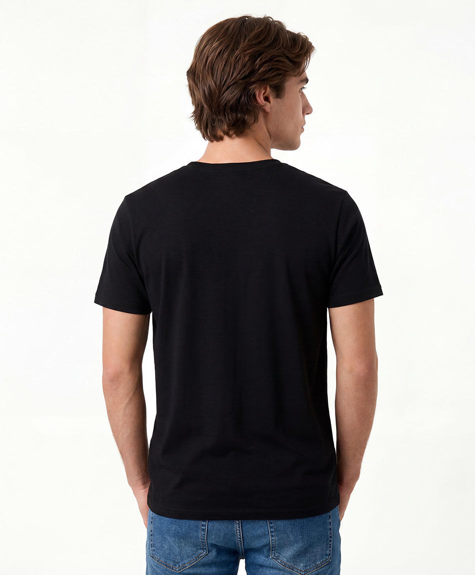 Polera hombre cuello en v lisa