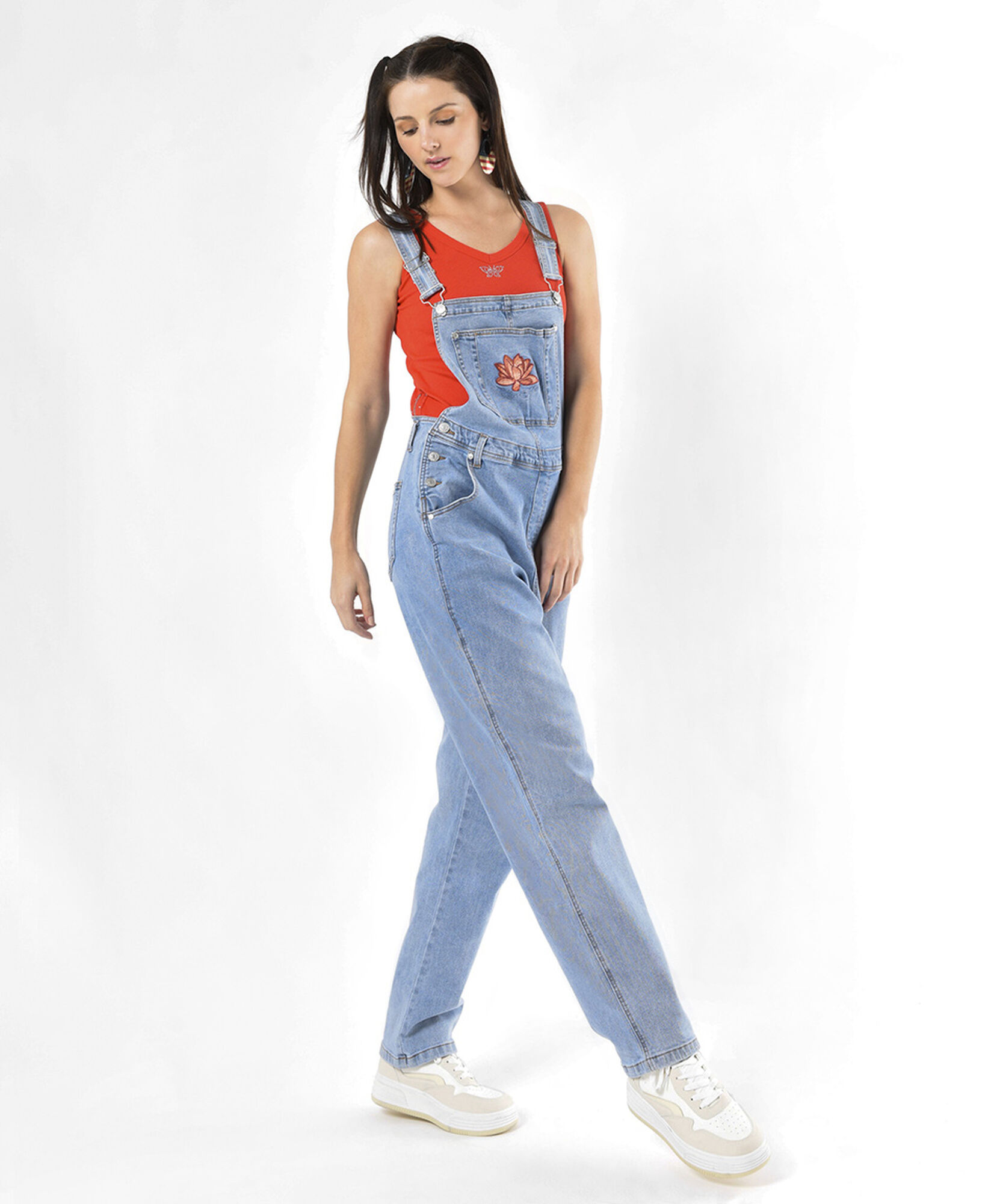 Enterito mujer denim bordado Enterito mujer denim bordado