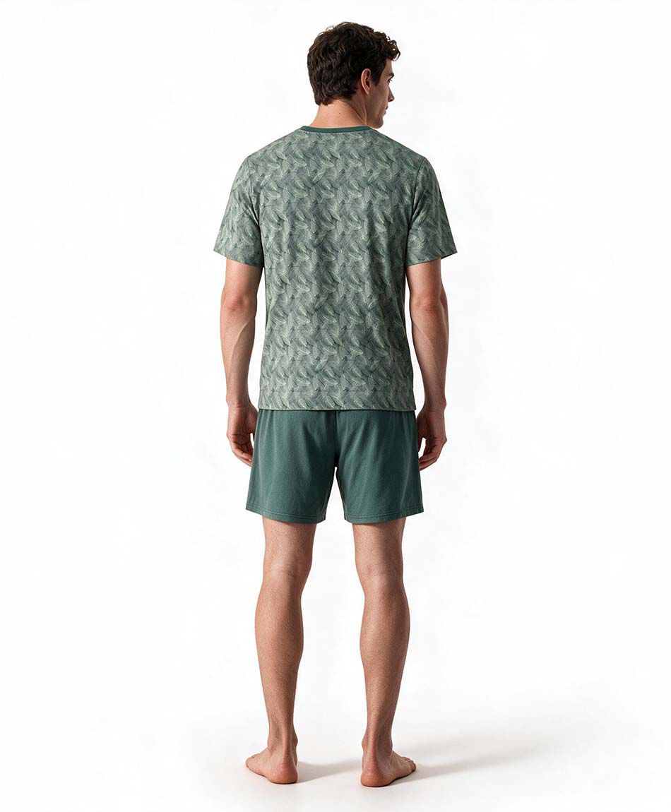 Pijama hombre hojas