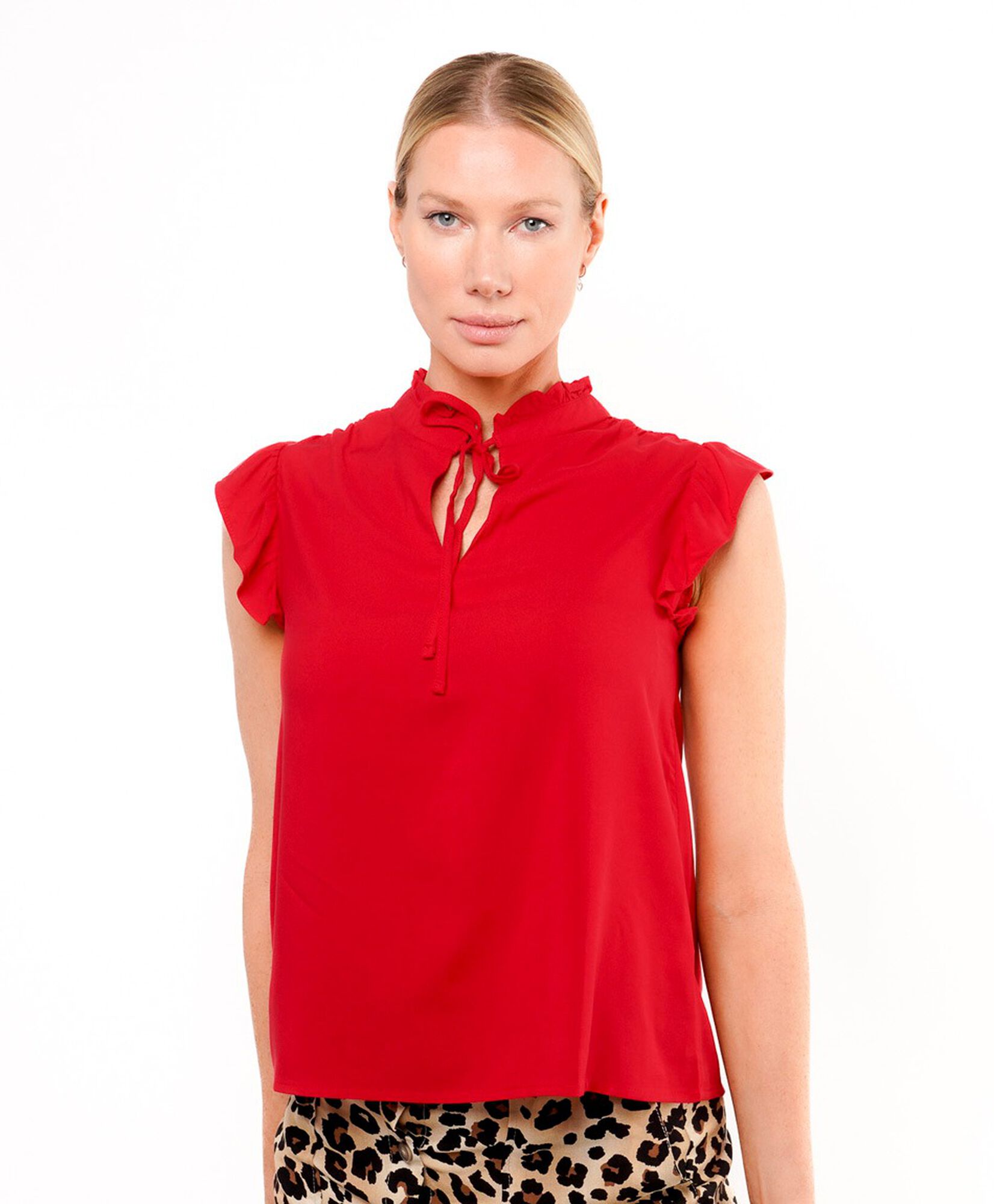 Blusa mujer lazo en cuello Blusa mujer lazo en cuello