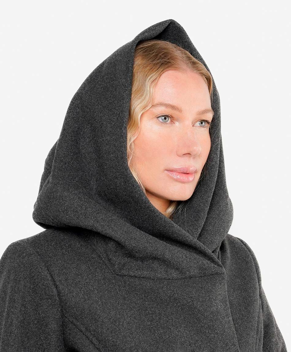 Abrigo mujer capa cintur&oacute;n