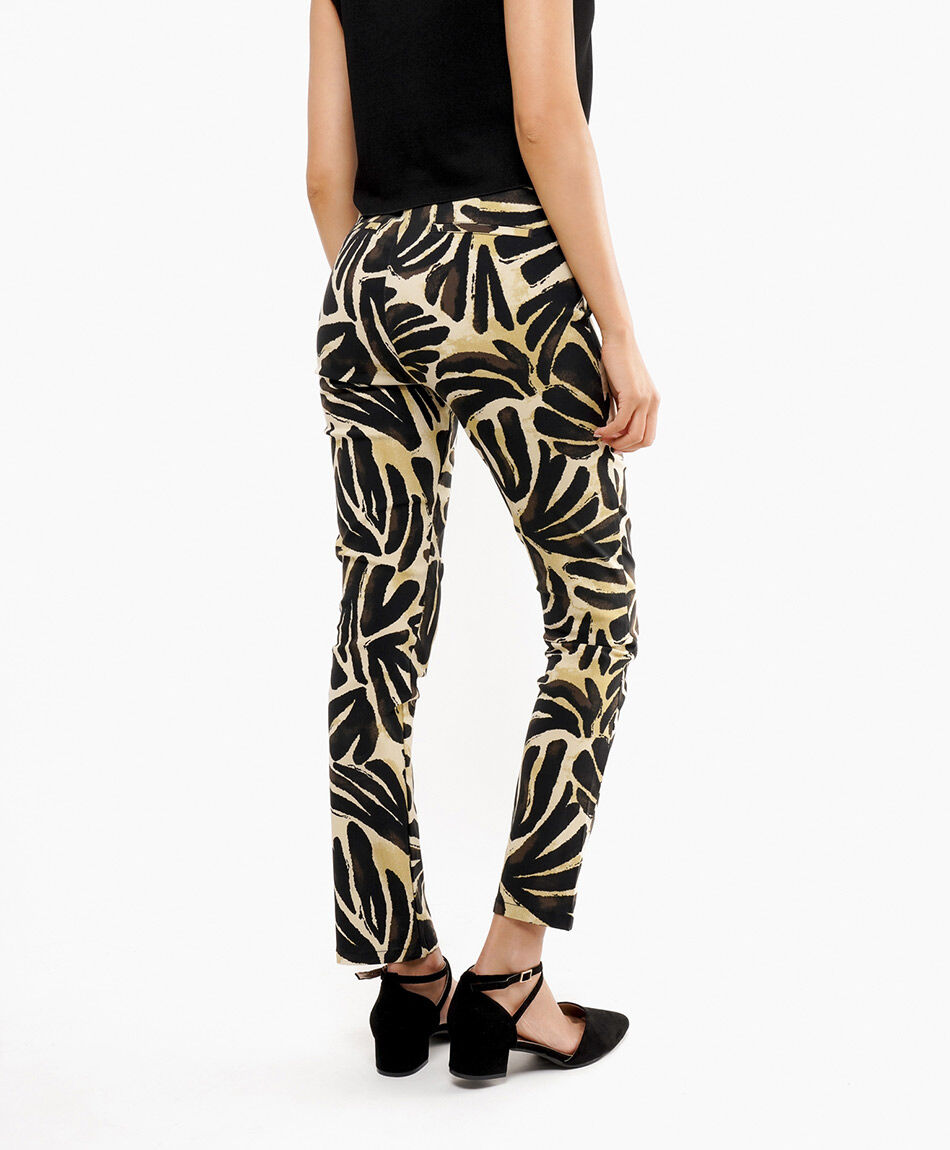 Pantal&oacute;n mujer estampado brown