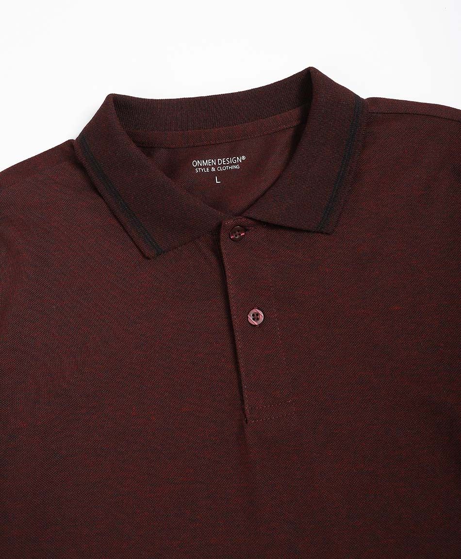 Polera hombre polo burdeo