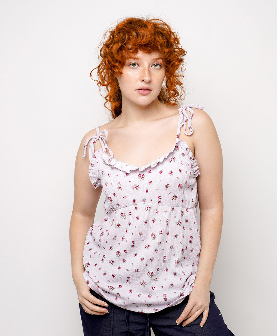 Blusa mujer top dise&ntilde;o florcitas