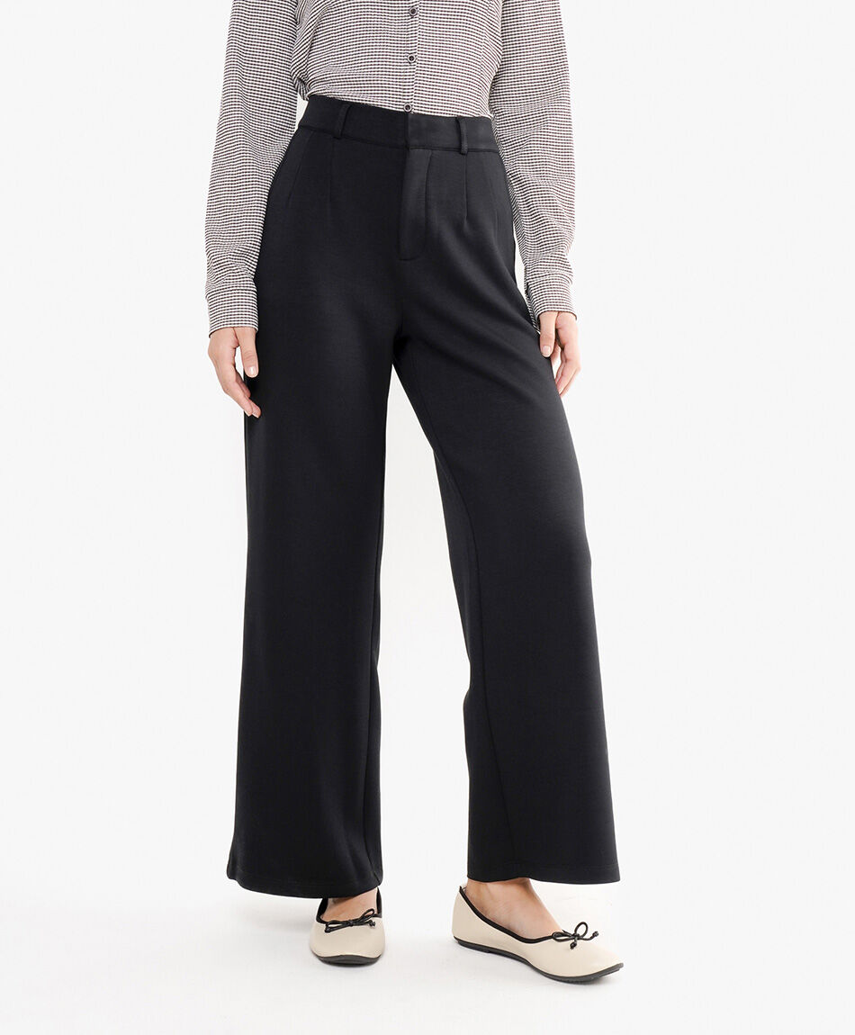 Pantal&oacute;n mujer wide leg relax black