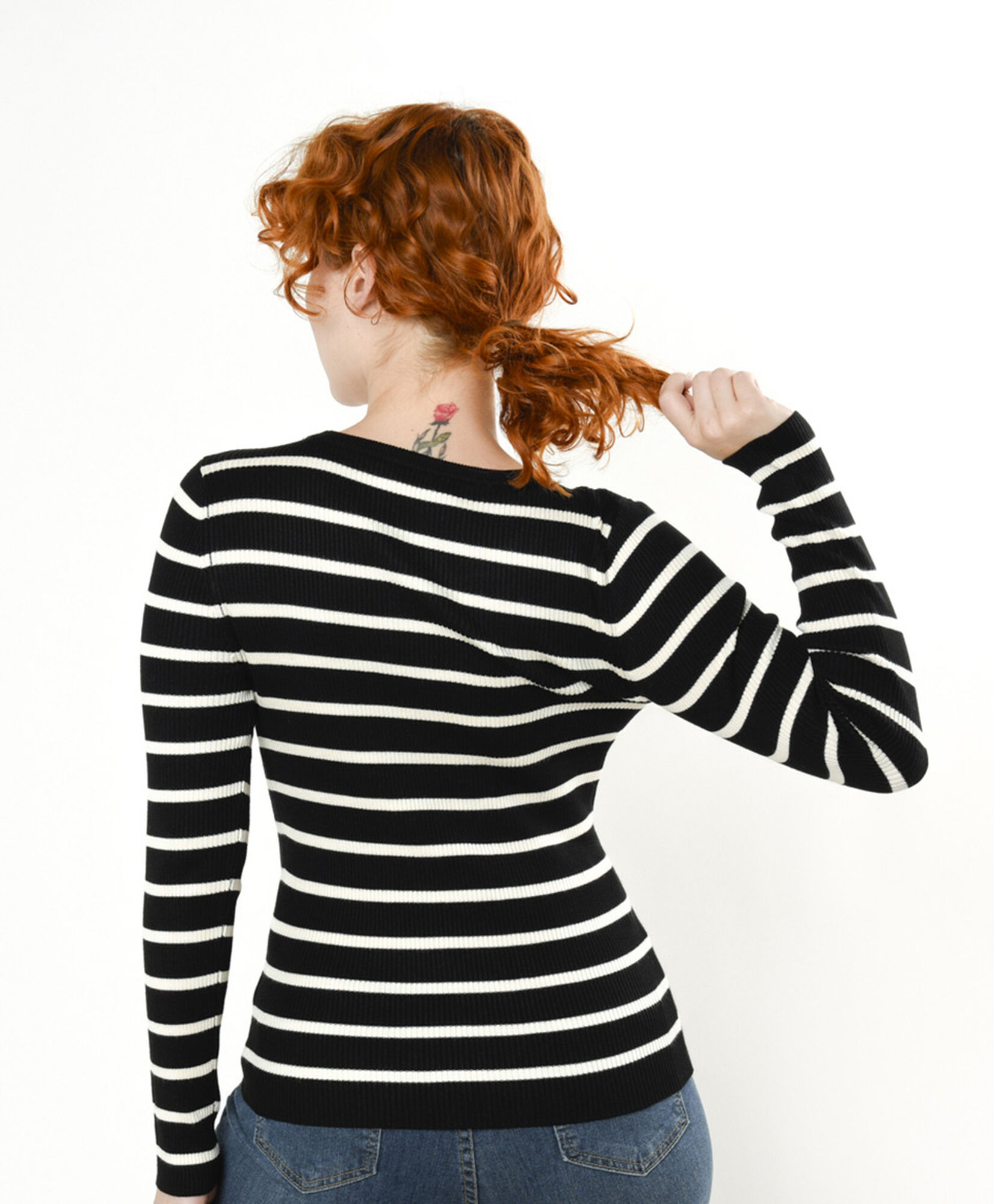 Sweater mujer líneas bicolor Sweater mujer líneas bicolor