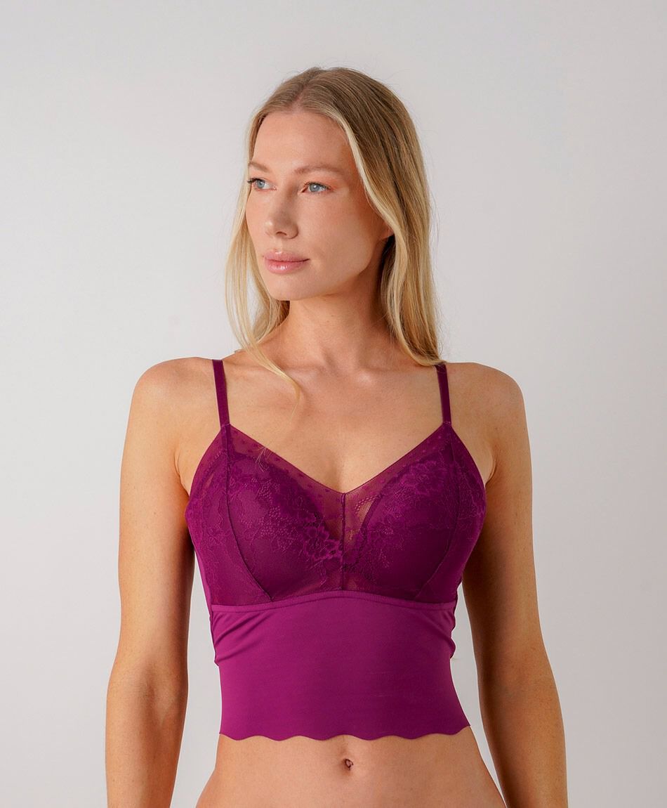 Bralette mujer seamless pretina ancha