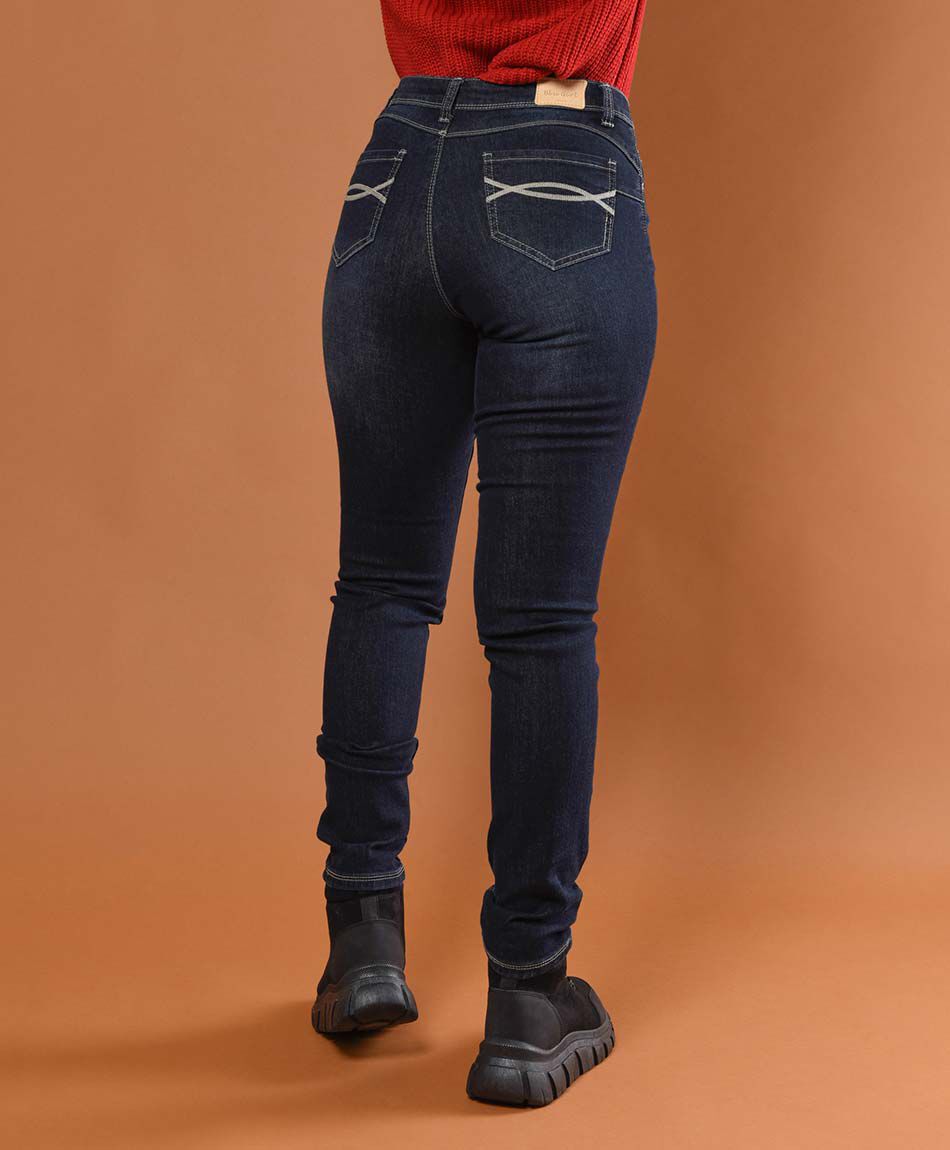 Jeans mujer desgastado &iacute;ndigo skinny fit