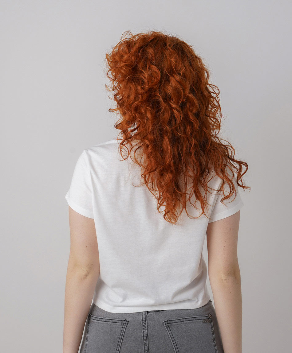 Polera mujer pajaritos crop