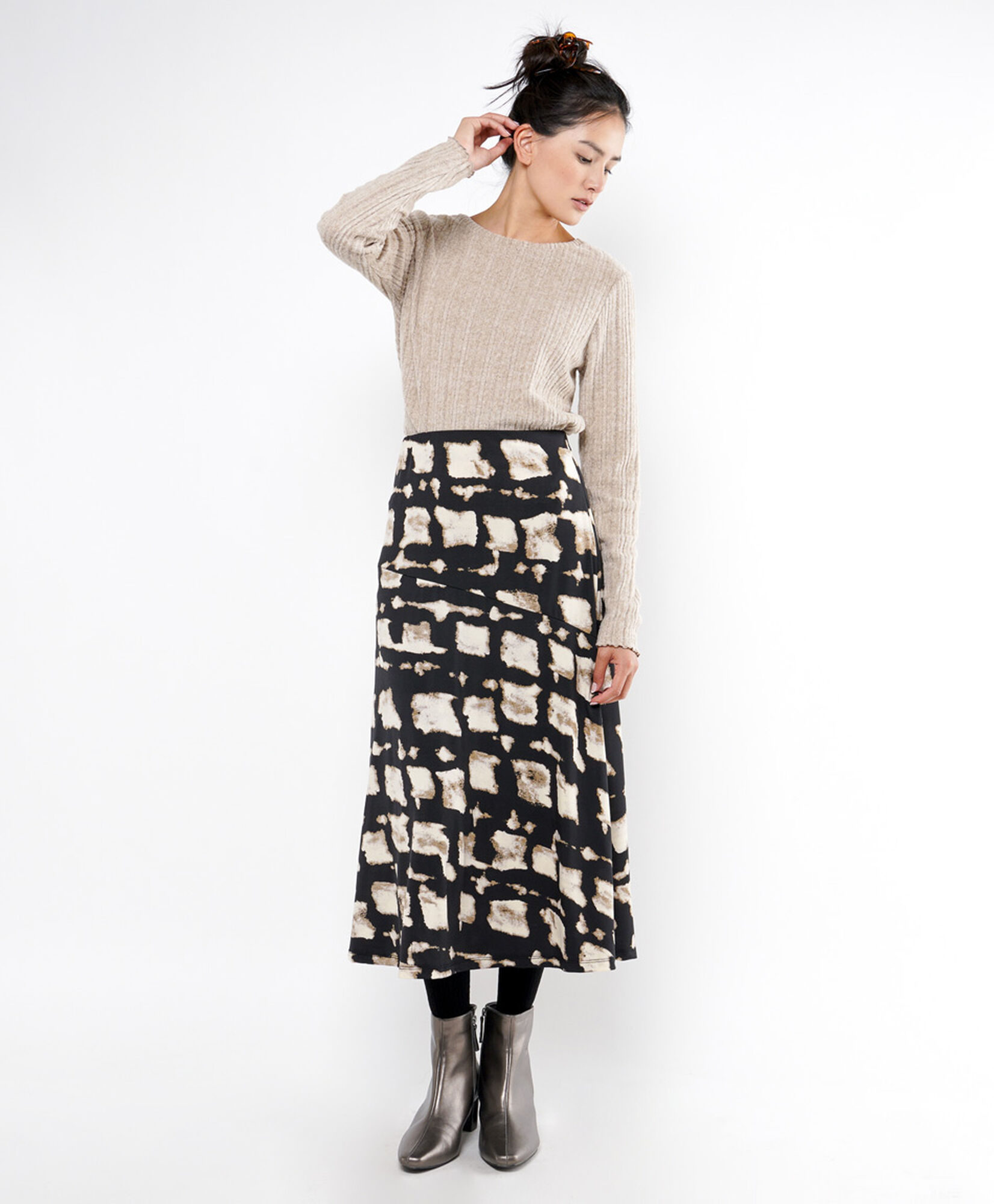 Falda mujer cuadros midi Falda mujer cuadros midi
