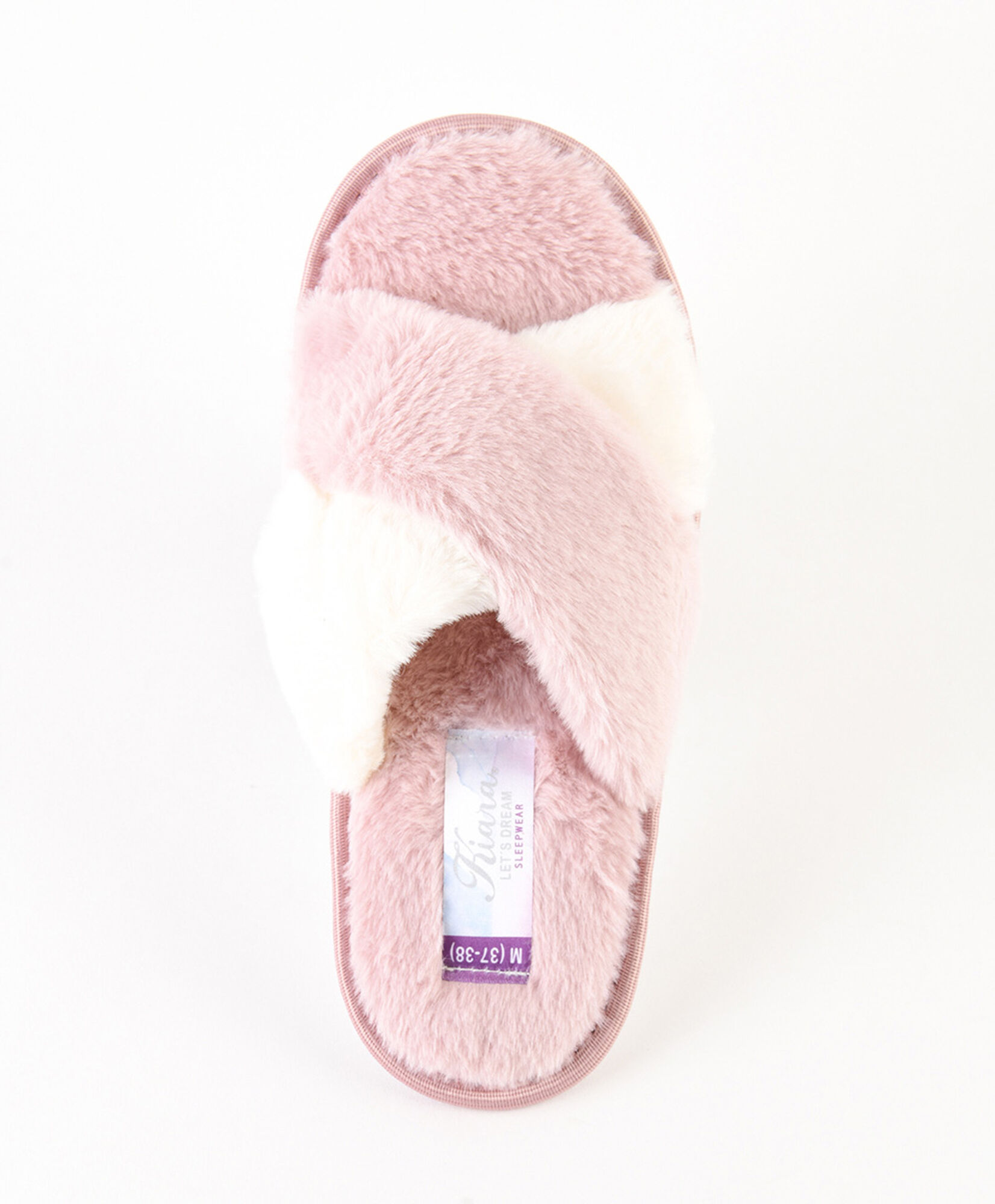 Pantufla mujer cruzada rosada Pantufla mujer cruzada rosada