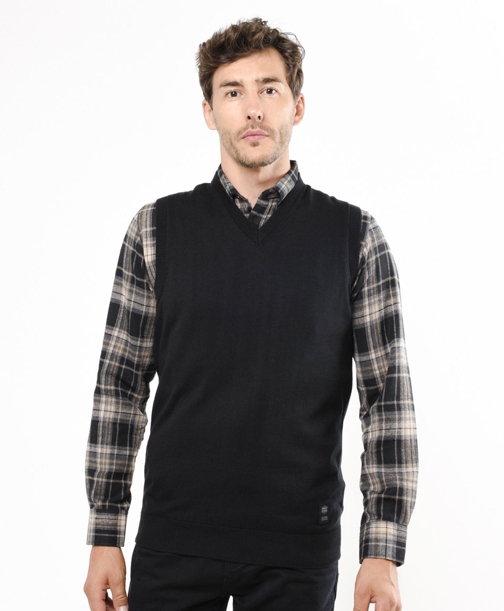 Sweater hombre sin mangas negro Sweater hombre sin mangas negro
