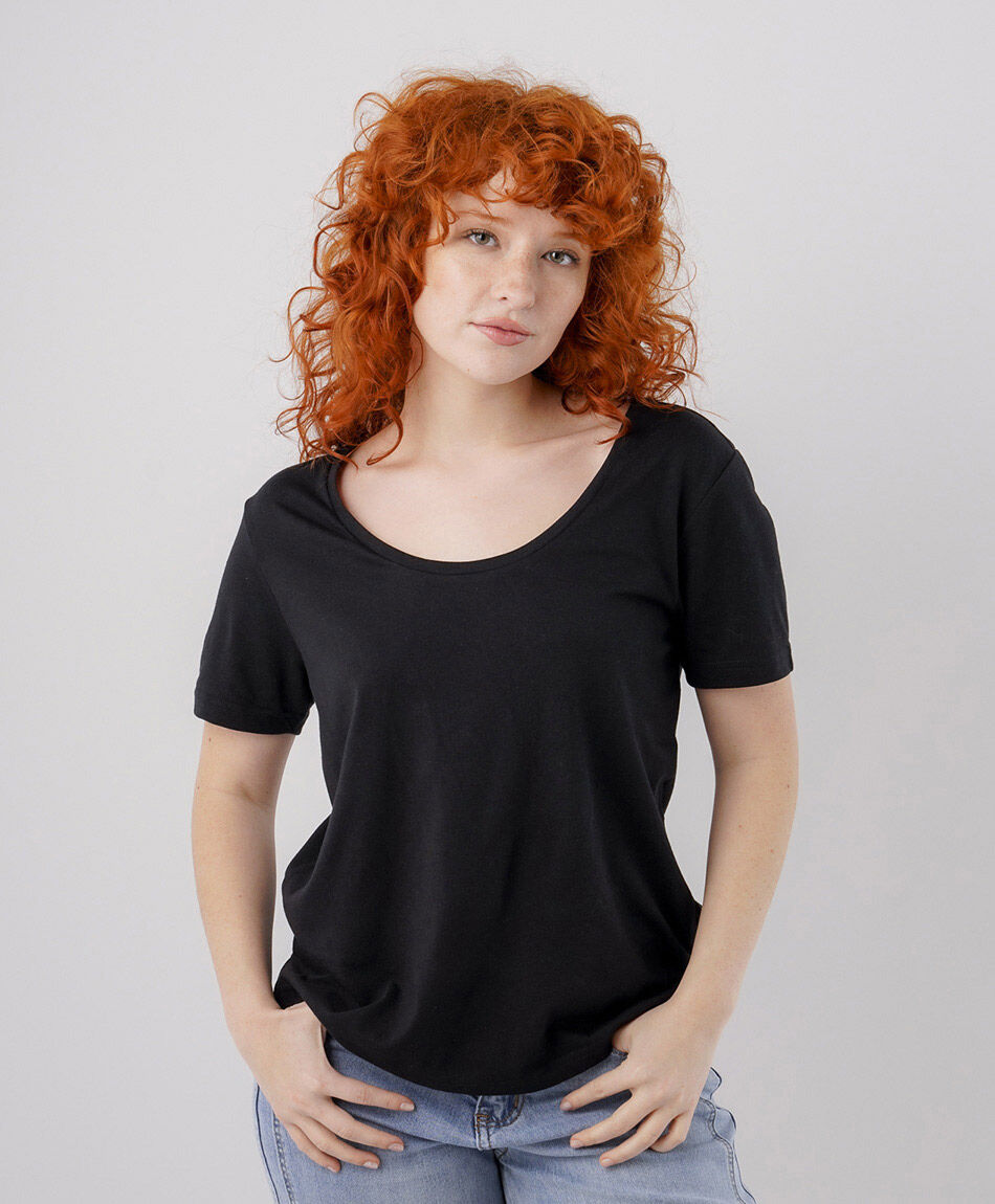 Polera mujer b&aacute;sica negra