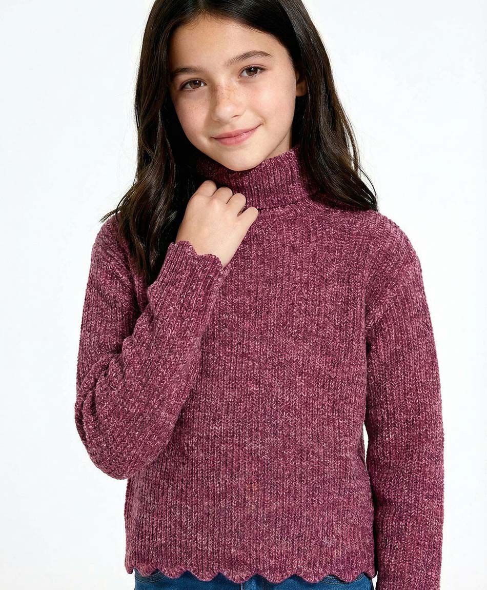 Sweater ni&ntilde;a beatle texturizado