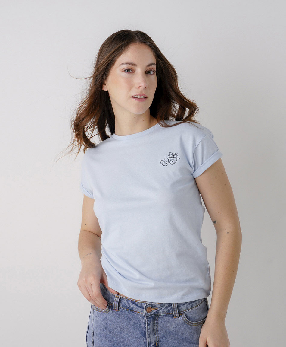 Polera mujer corazones