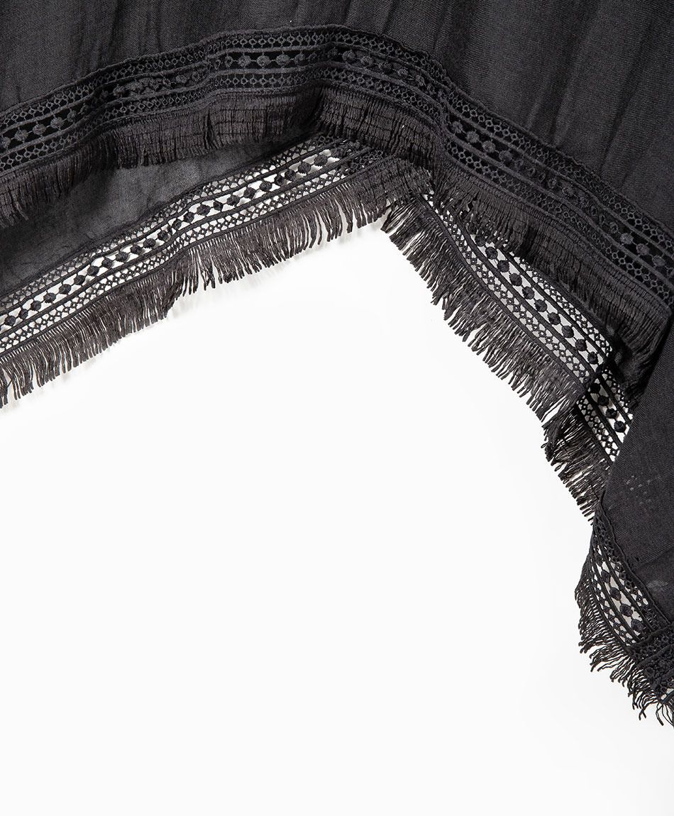 Pareo mujer liso negro