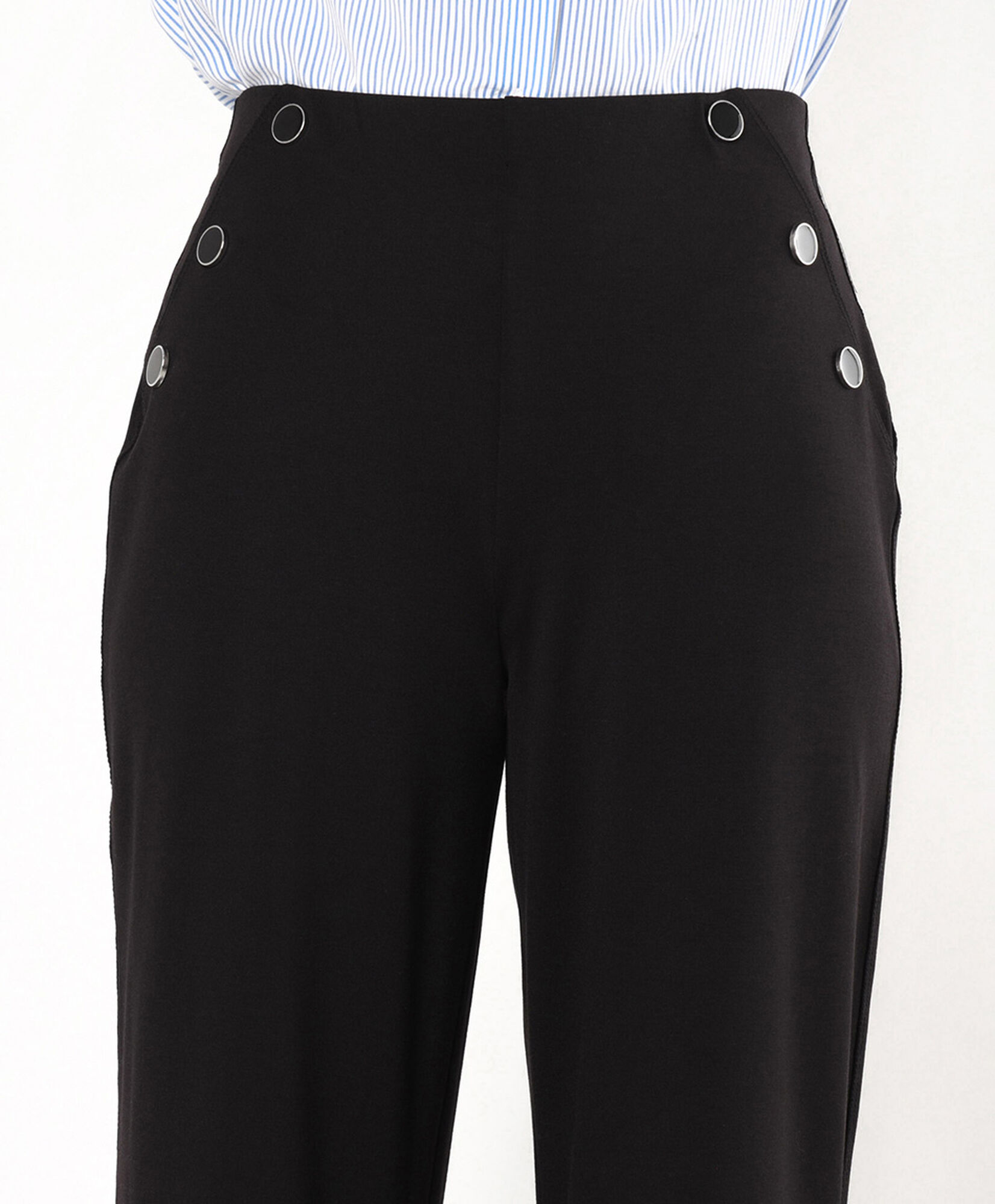 Pantalón mujer botones wide Pantalón mujer botones wide