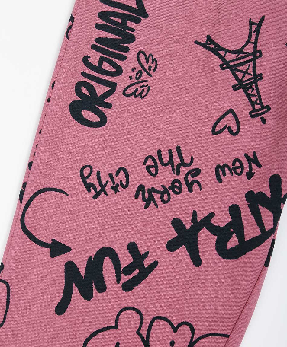 Leggins ni&ntilde;a estamapdo graffiti