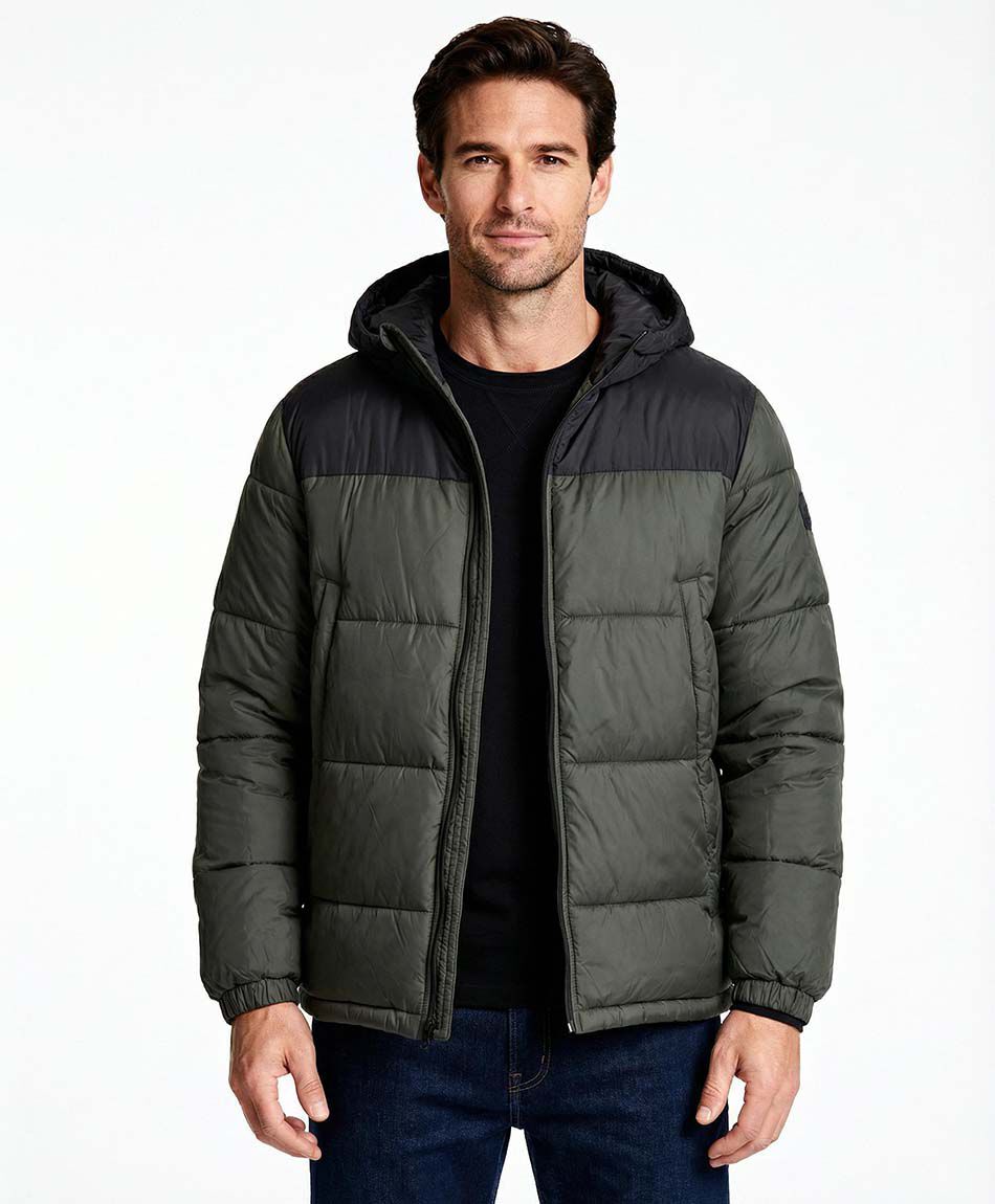 Parka hombre lisa green