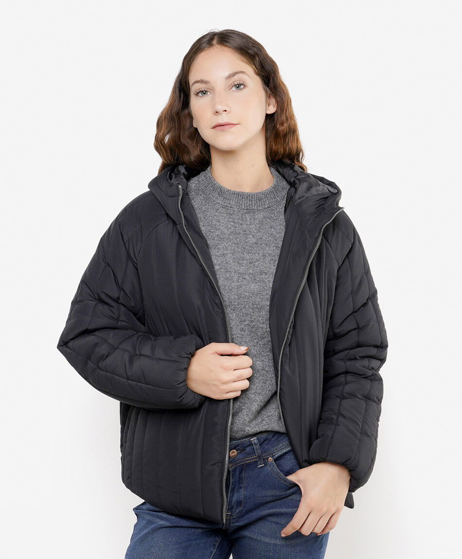 Parka mujer costuras verticales