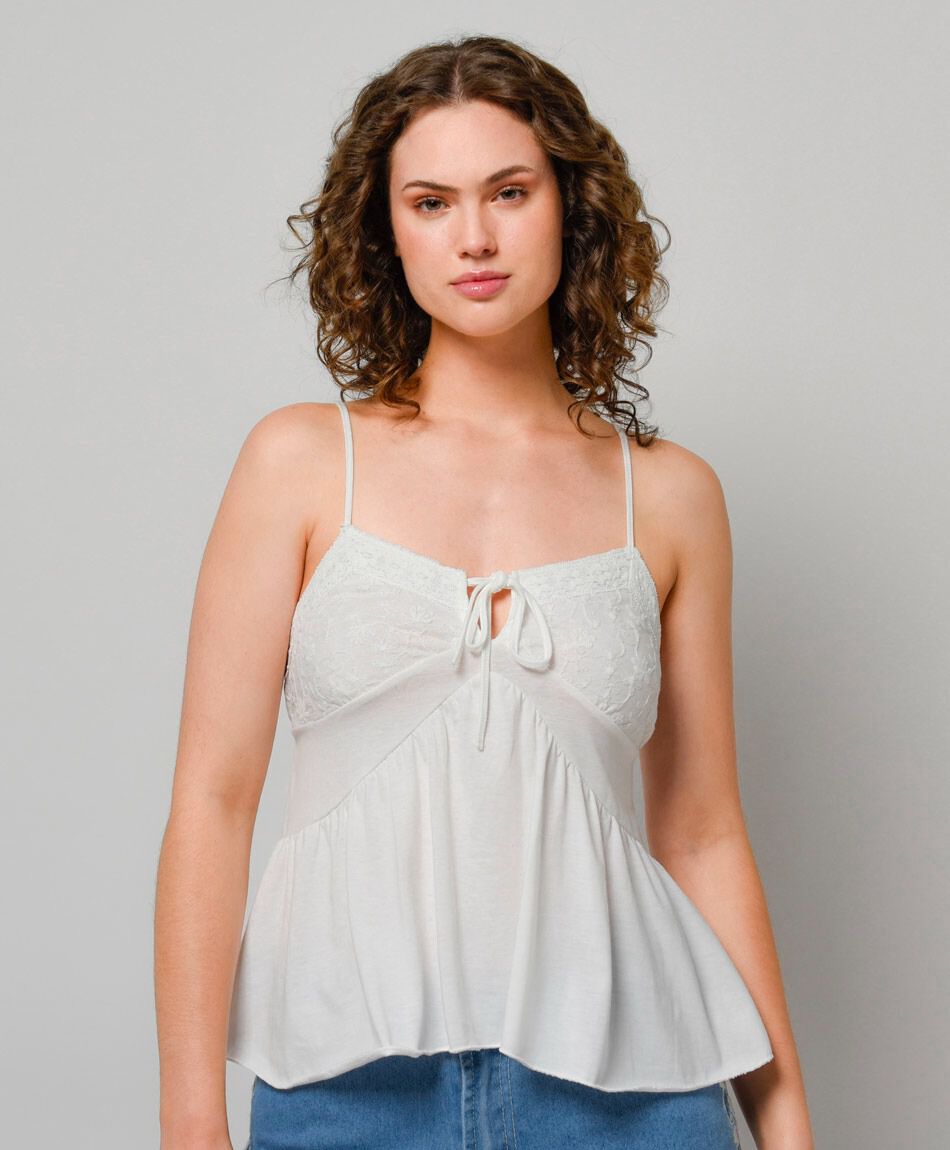 Blusa mujer top encajes