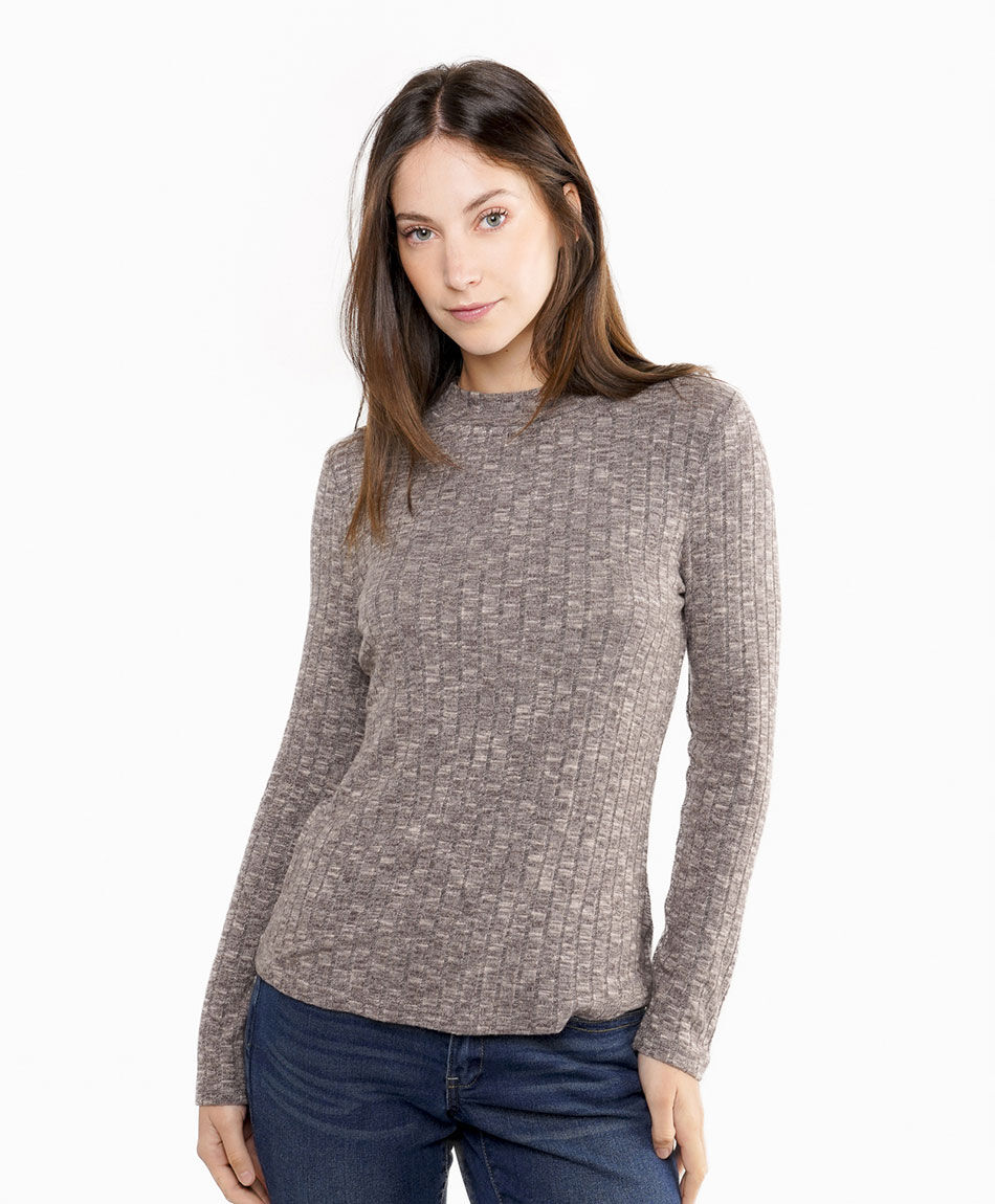 Polera mujer canal&eacute; griey