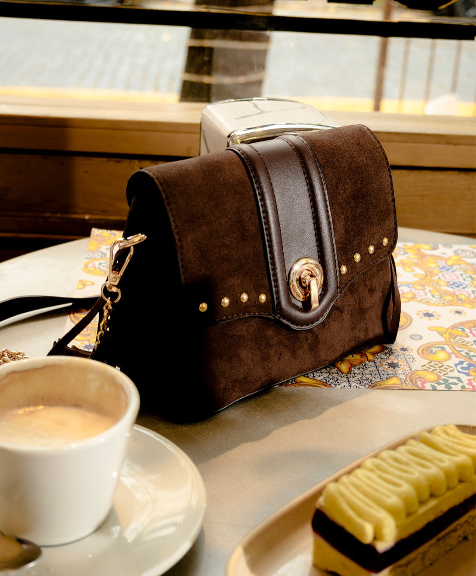 Cartera mujer suede flecos