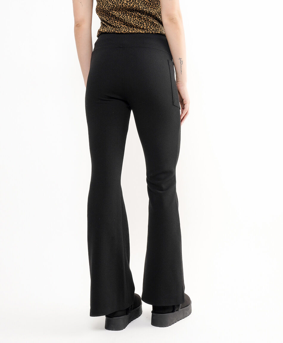 Pantal&oacute;n mujer flare black