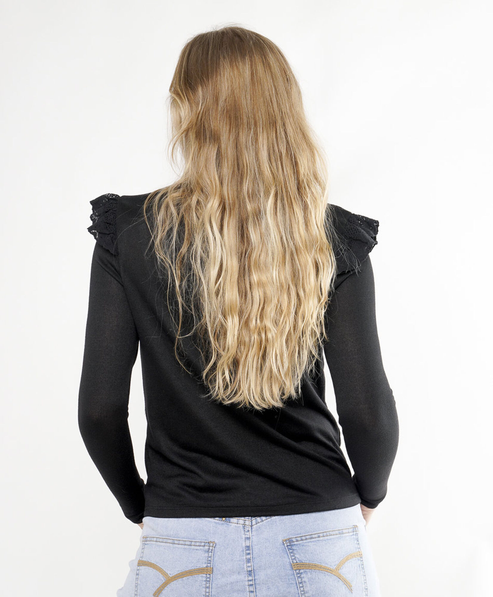 Polera mujer vuelitos hombros Polera mujer vuelitos hombros