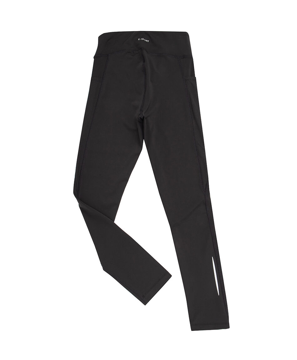 Calza deporiva mujer bolsillos black