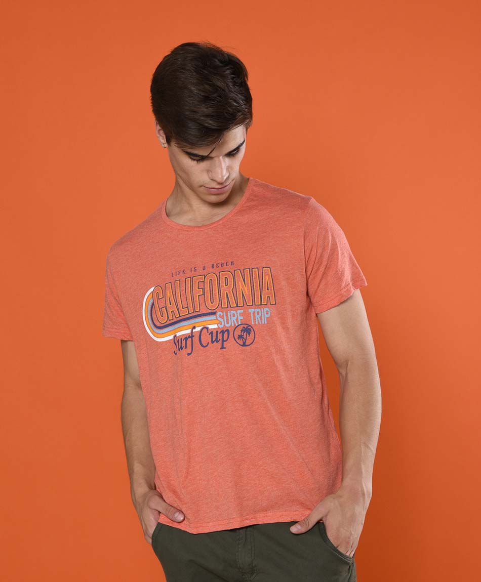 Polera manga corta cuello redondo