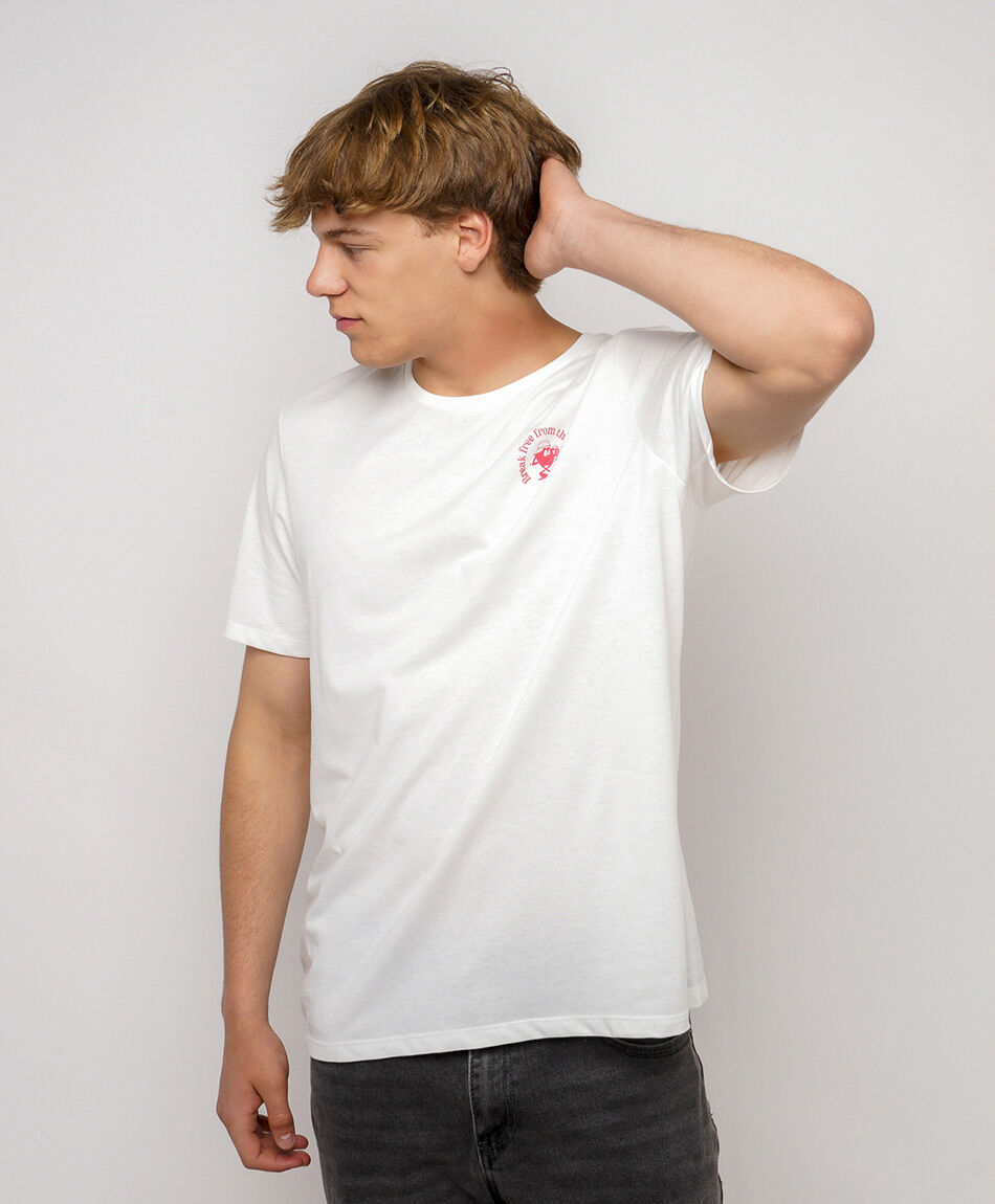 Polera hombre doble estampado escape