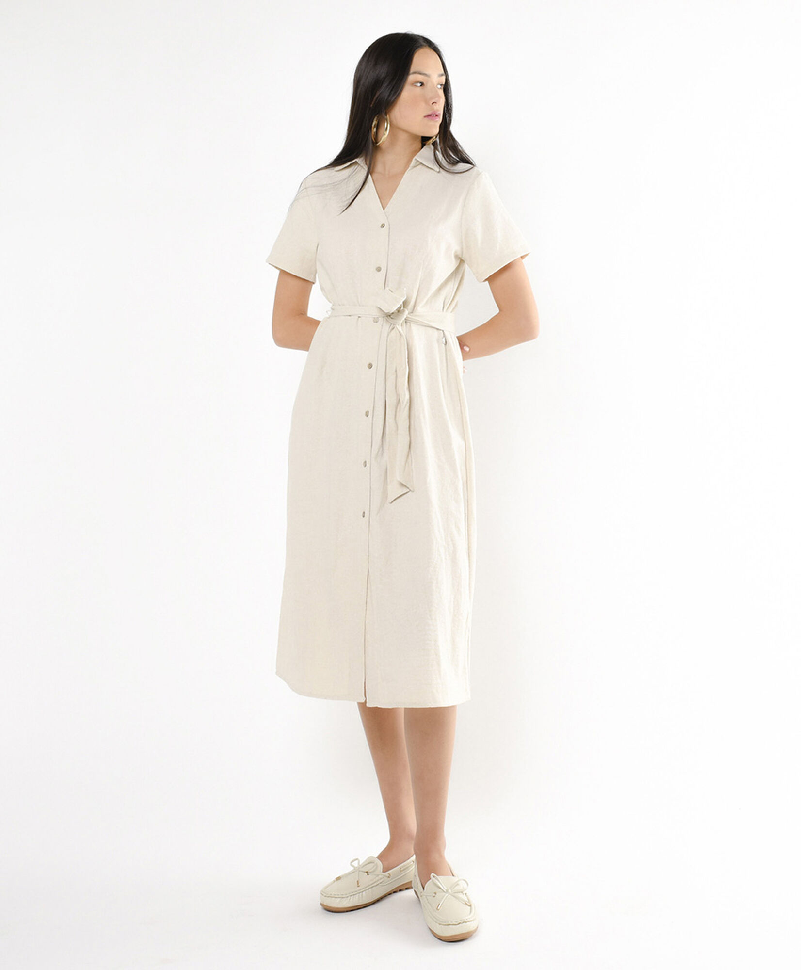 Vestido mujer lino lazo Vestido mujer lino lazo