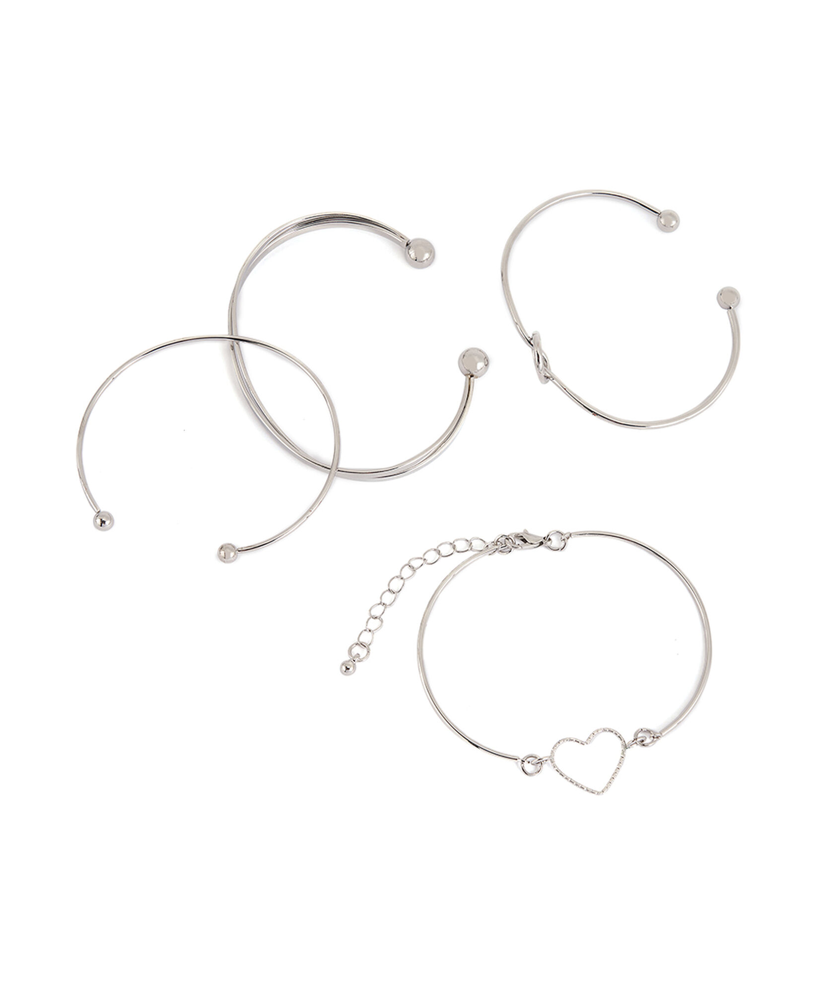 Set 4 pulseras mujer silver Set 4 pulseras mujer silver