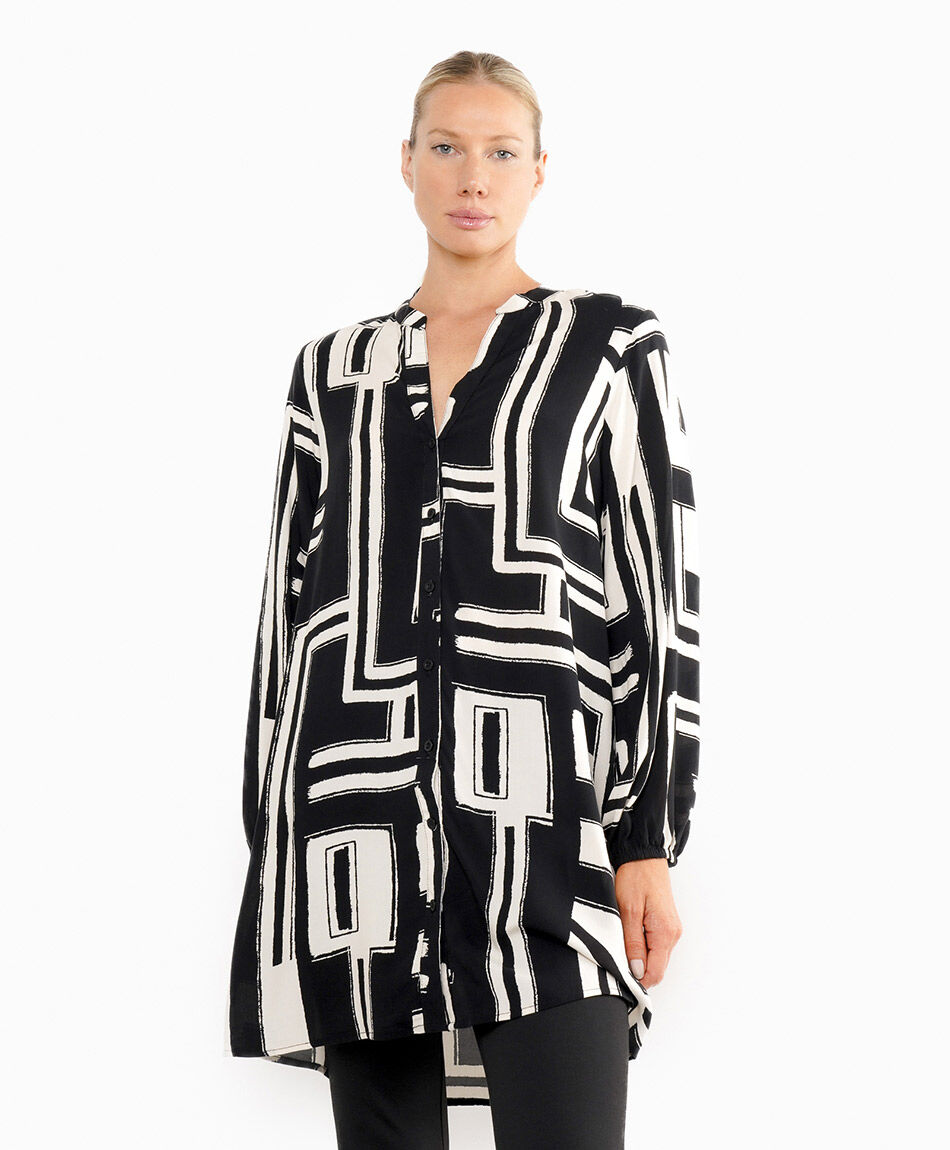 Blusa mujer estampado abstracto