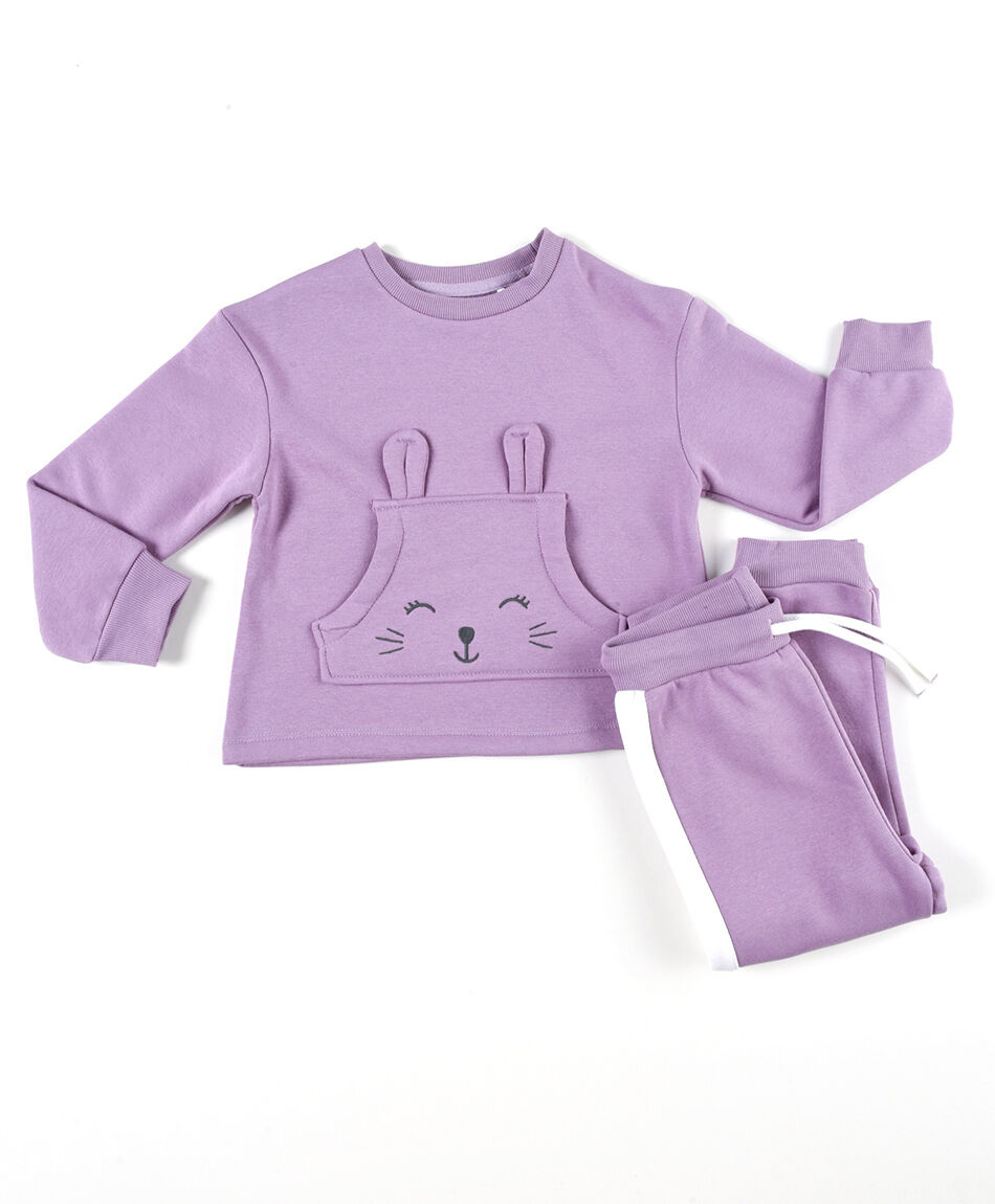 Set buzo beb&eacute; conejito