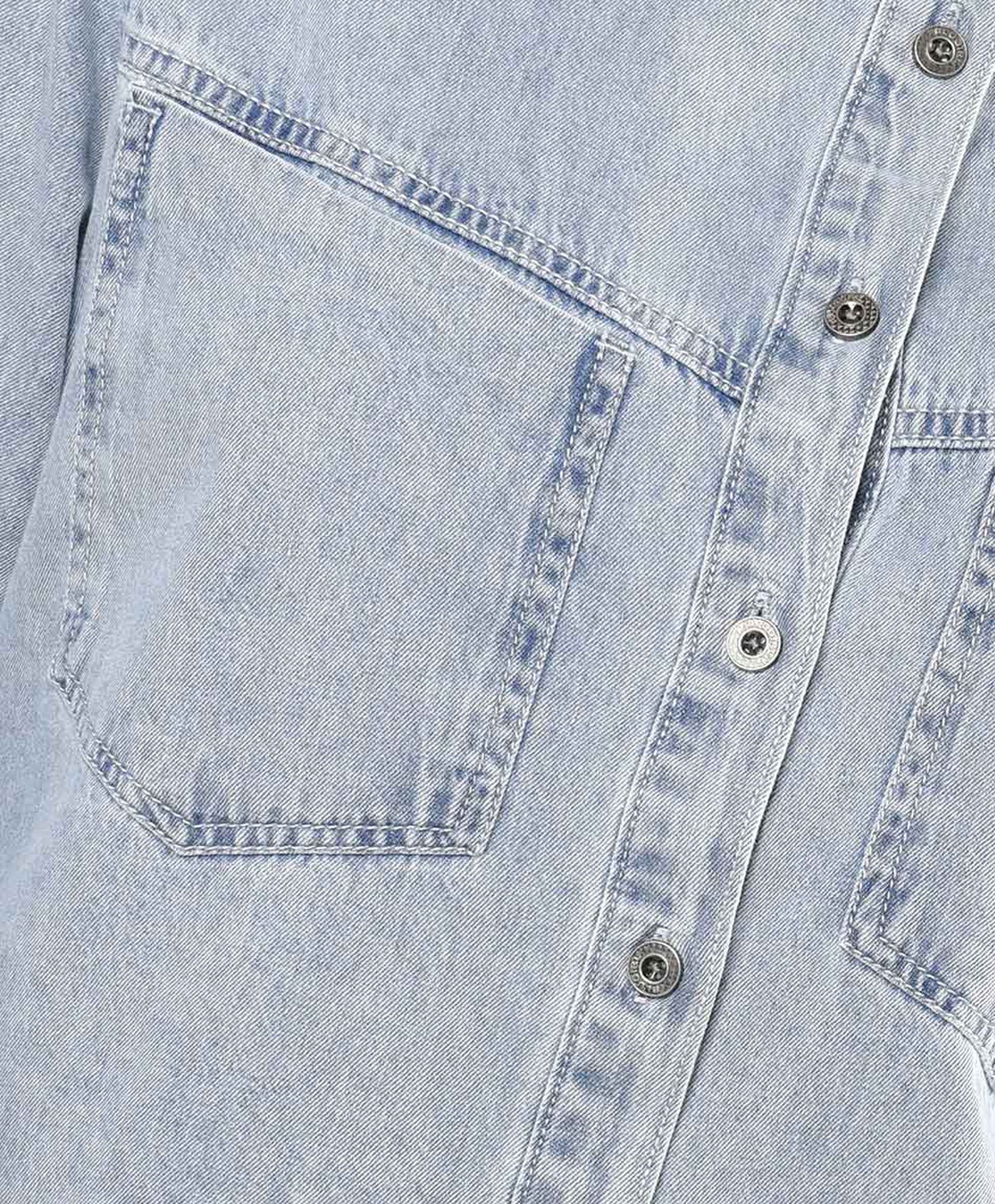 Blusa mujer denim doble bolsillo Blusa mujer denim doble bolsillo